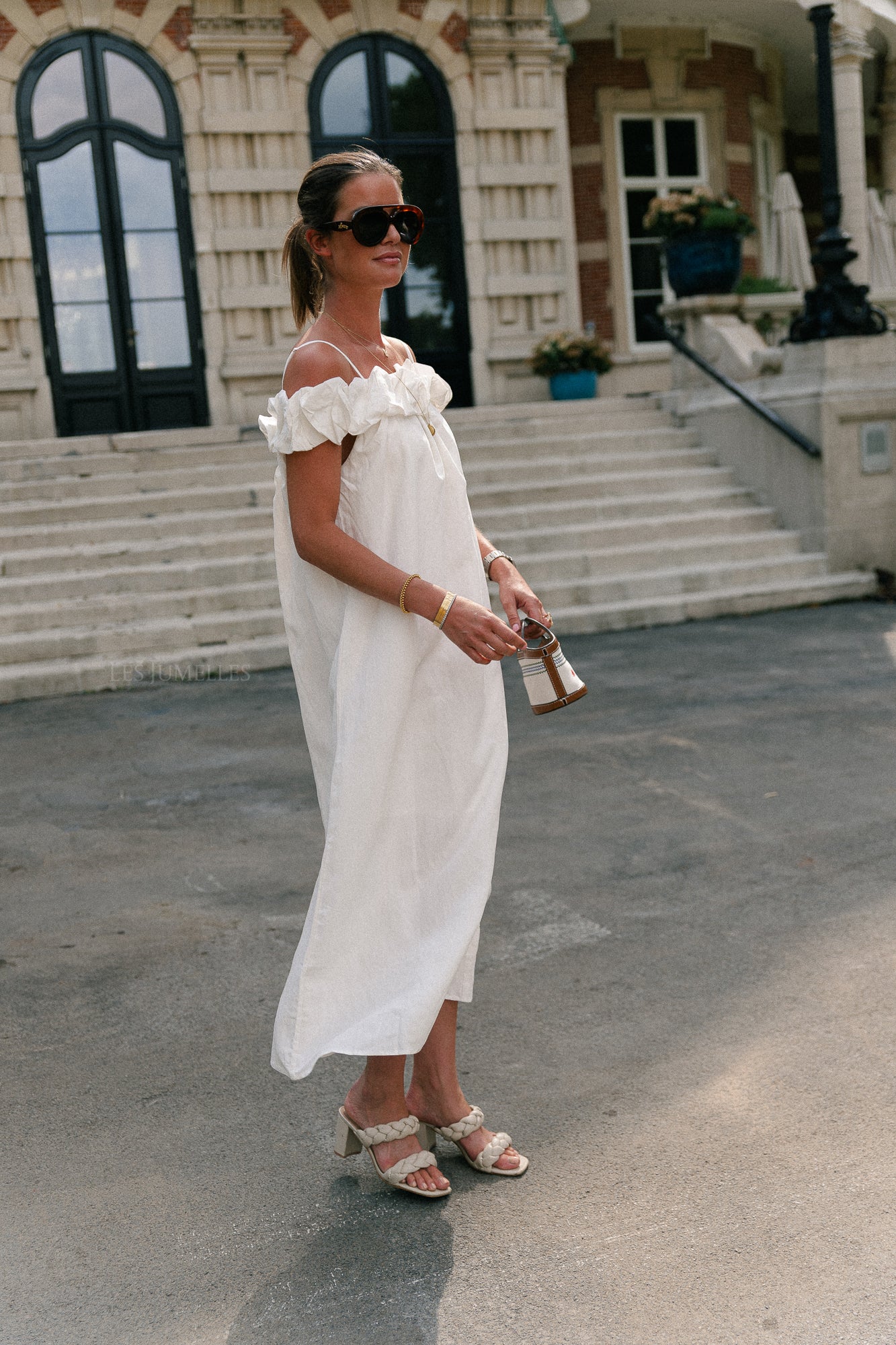 Cato long dress white
