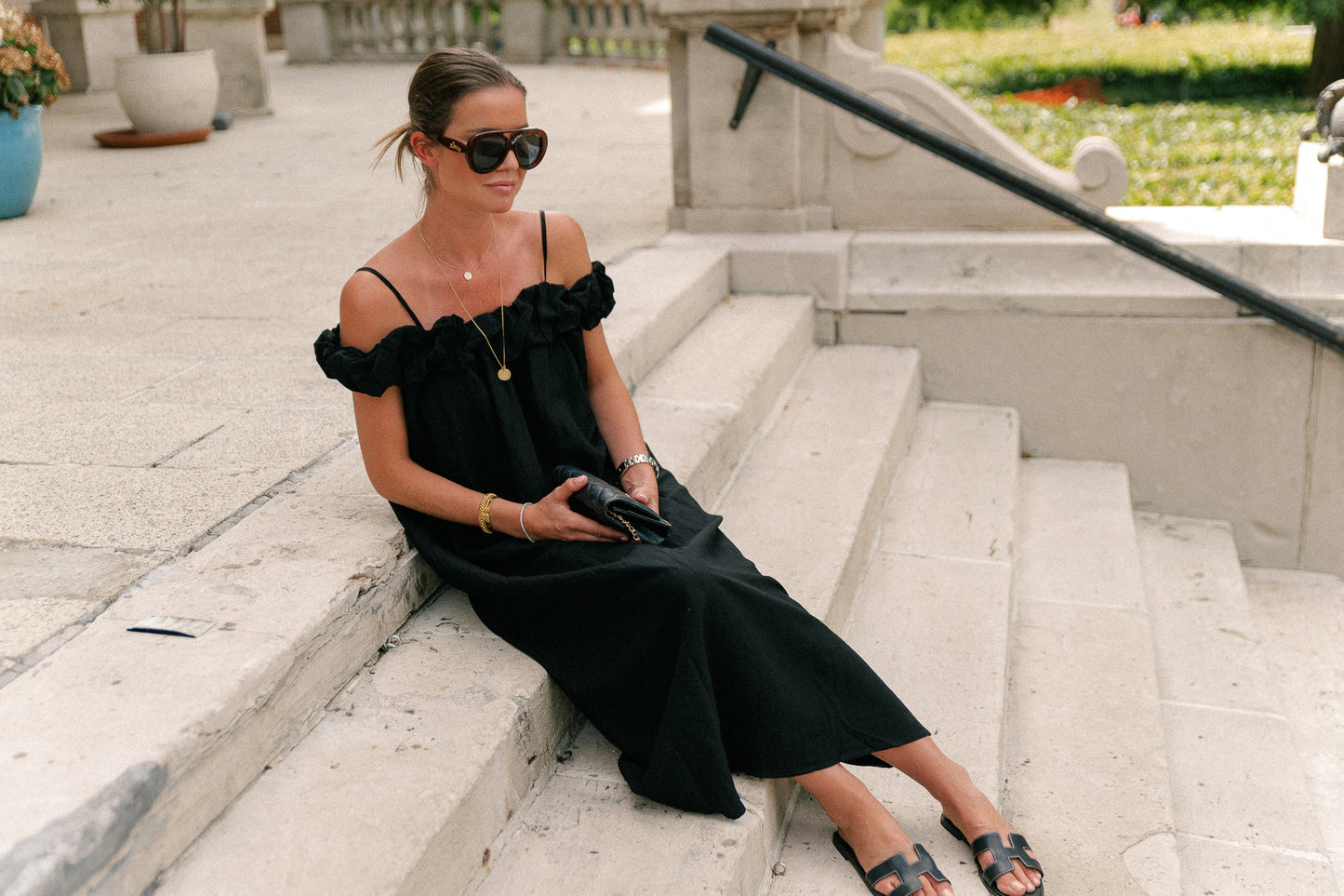 Cato long dress black