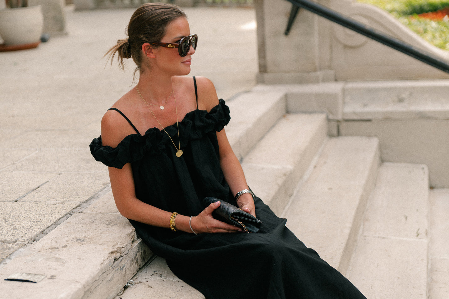Cato long dress black