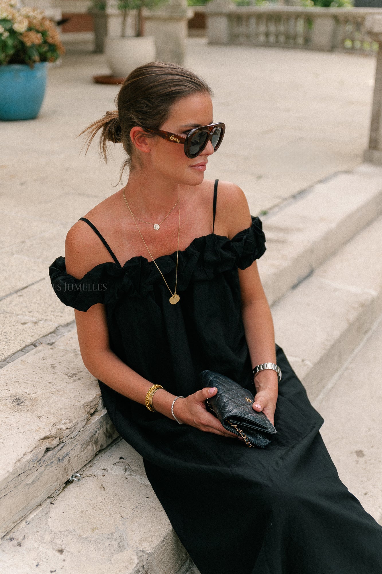Cato long dress black