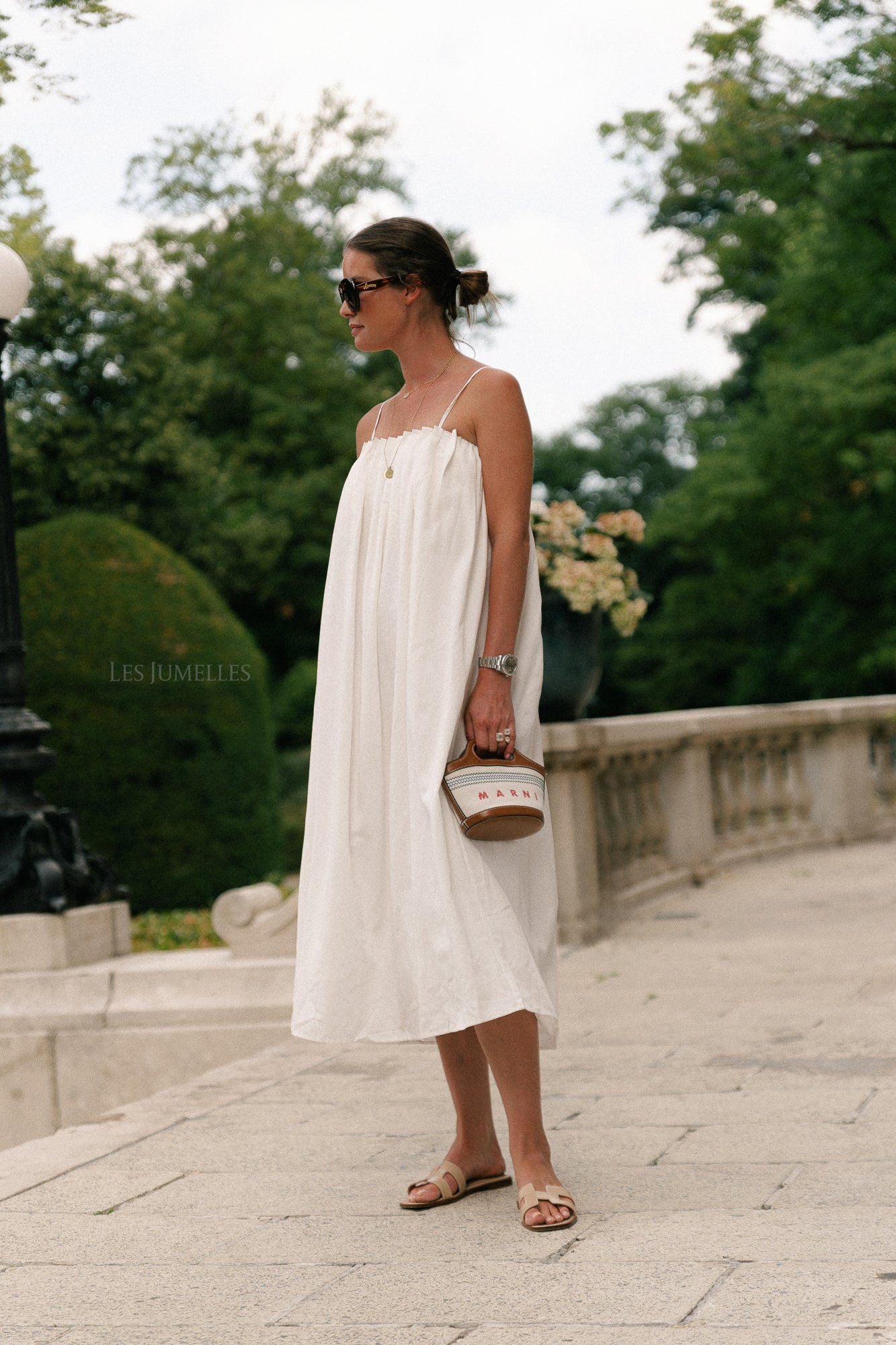 Caroline long dress white