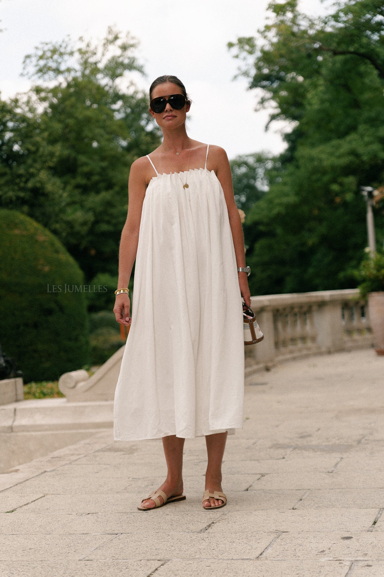 Caroline long dress white