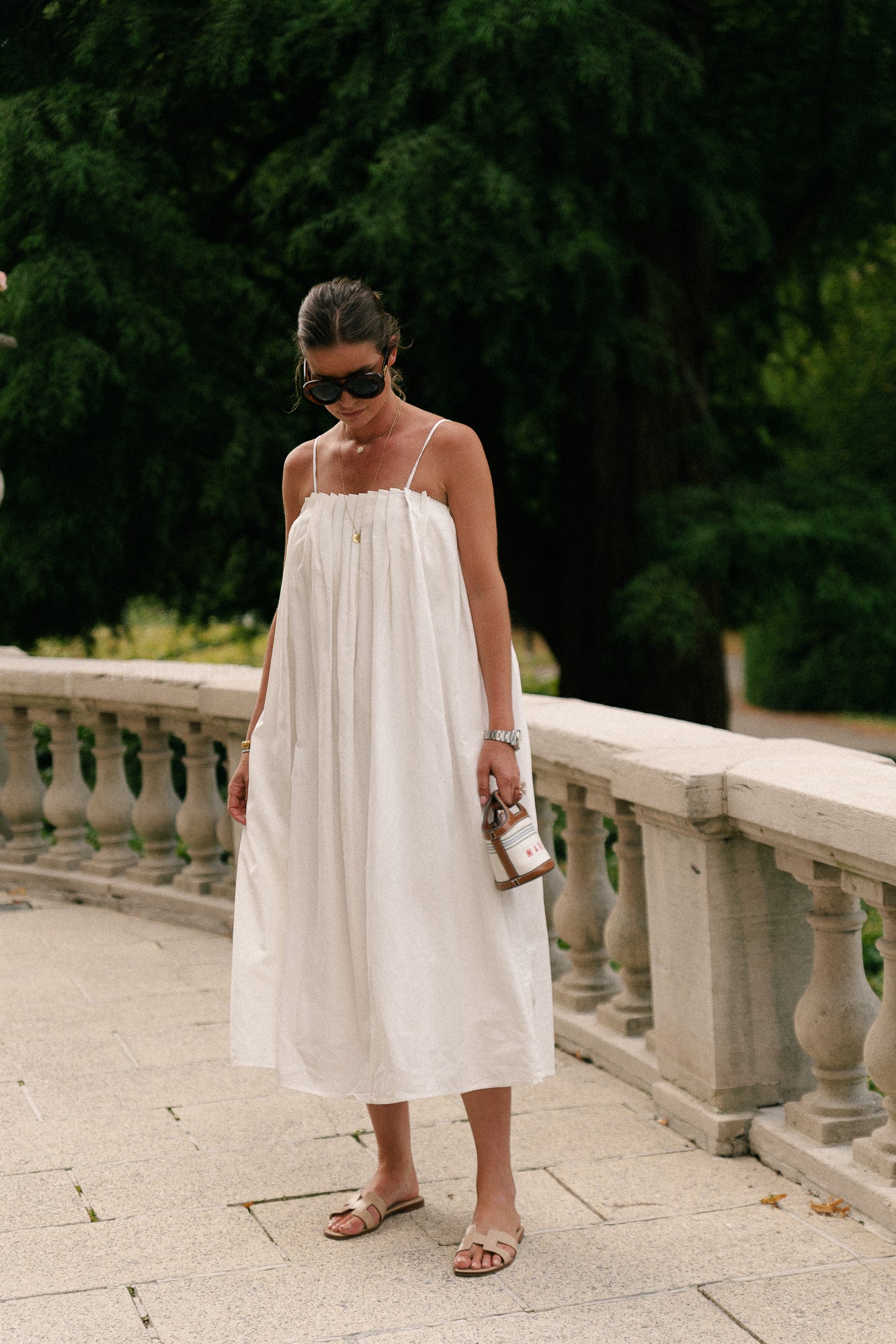 Caroline long dress white