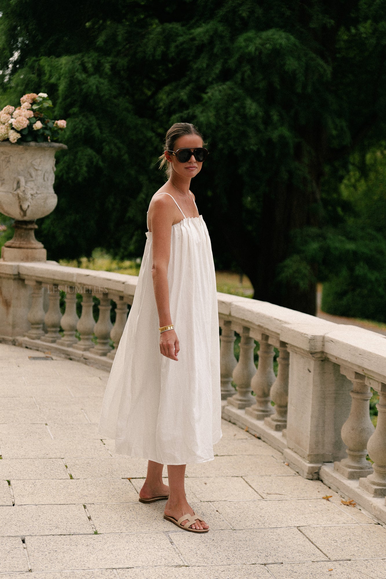 Caroline long dress white