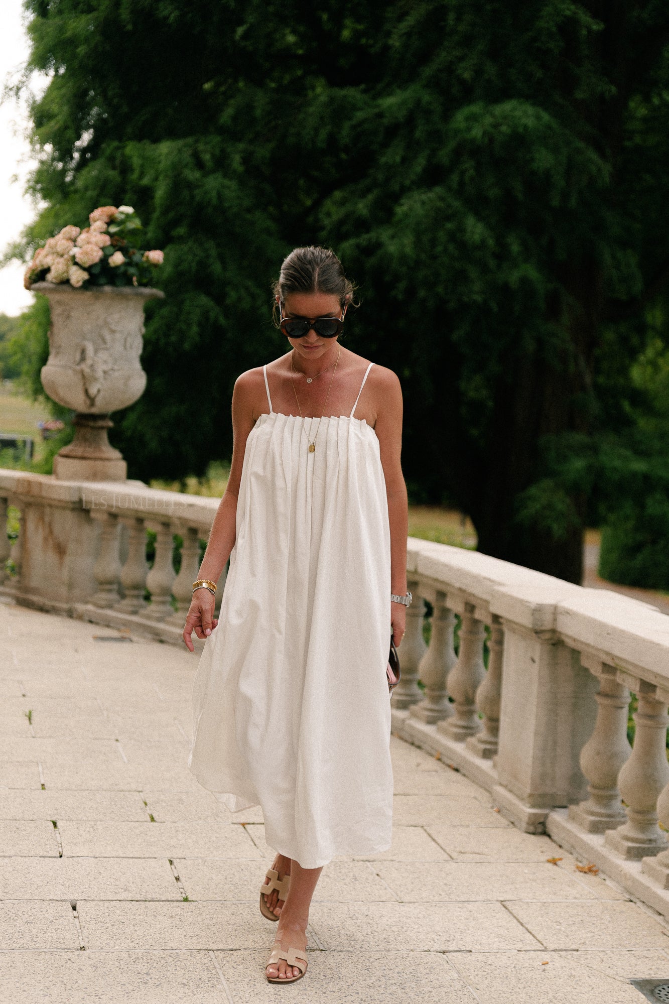 Caroline long dress white