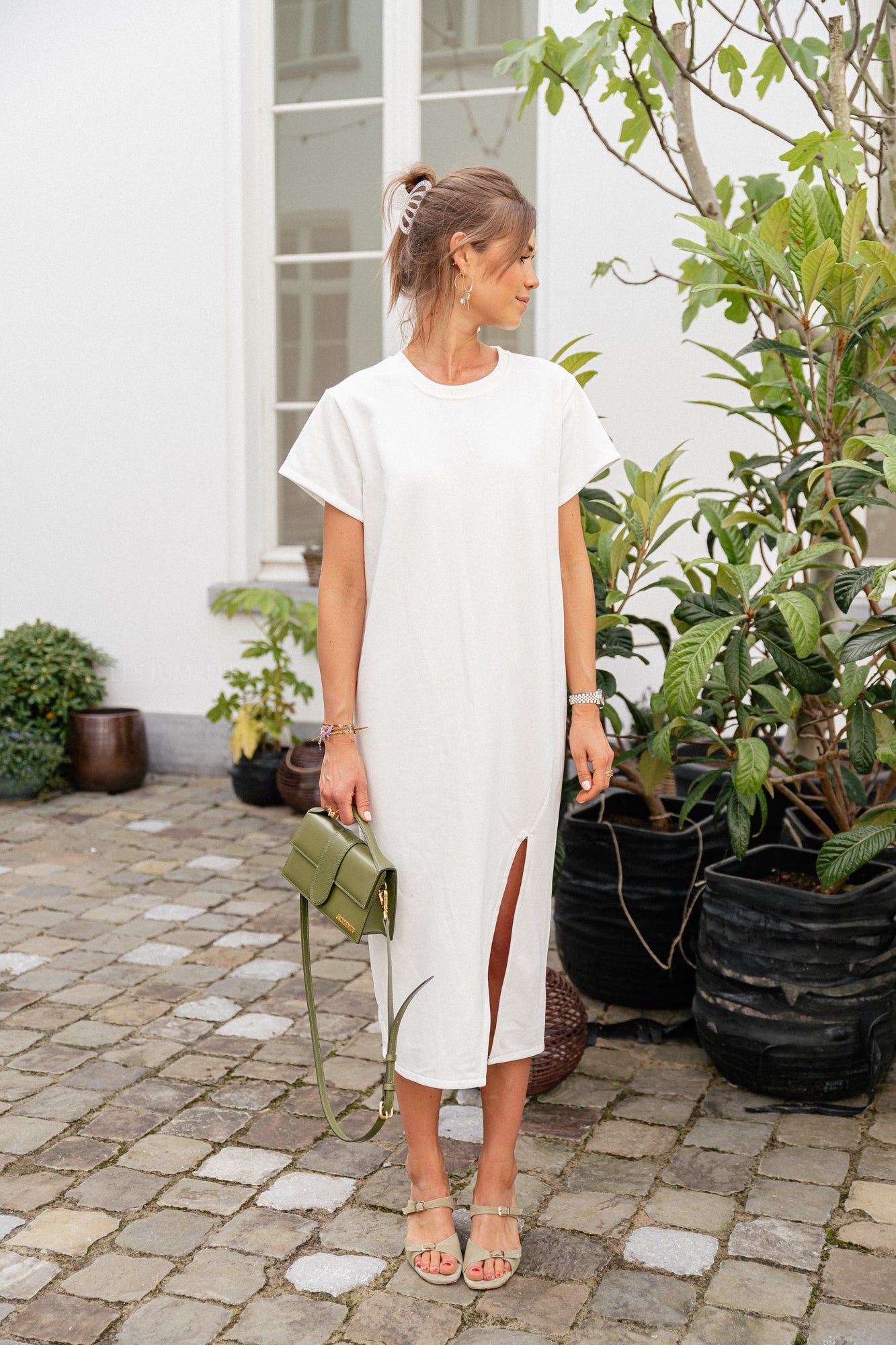 Daphne T-Shirt-Kleid Weiß