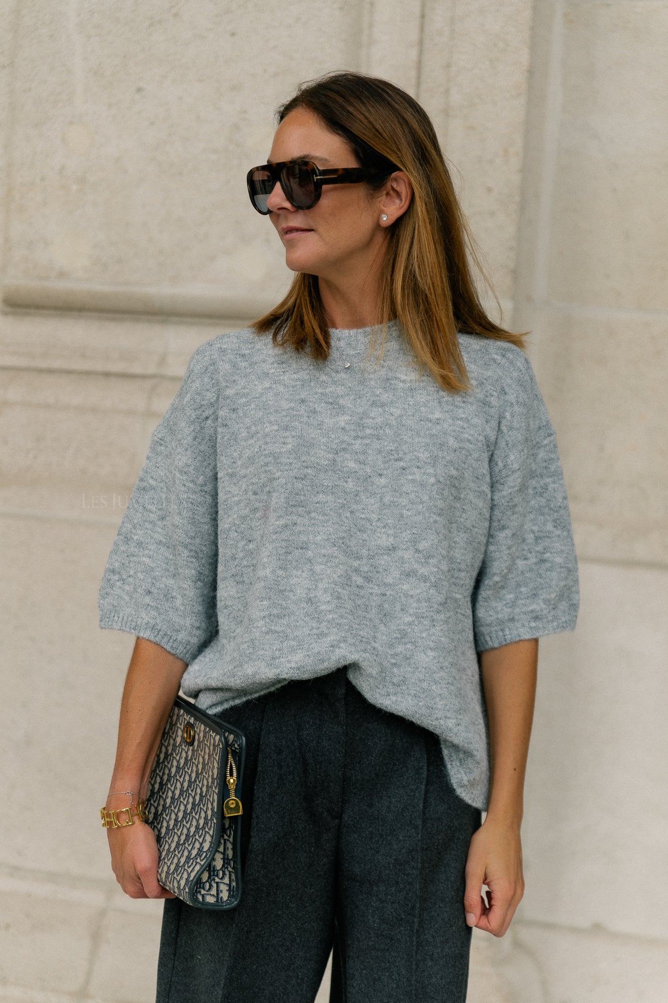 Kristine T-shirt dark grey melange