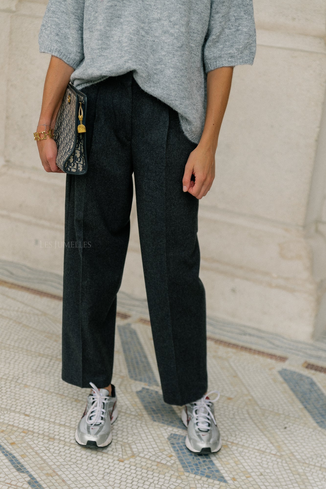 SLFBarrel Berit HW pants dark grey