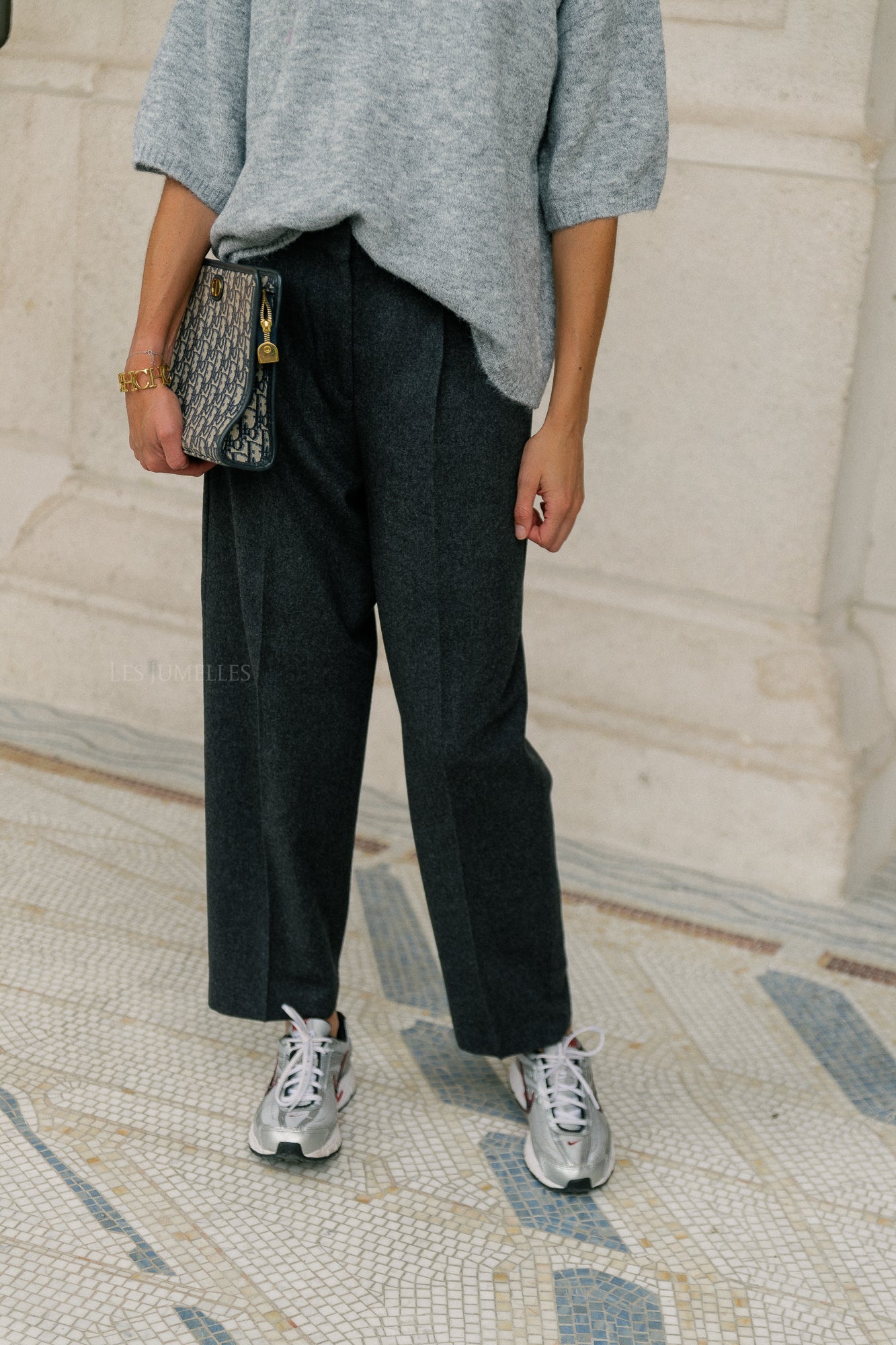 SLFBarrel Berit HW pants dark grey