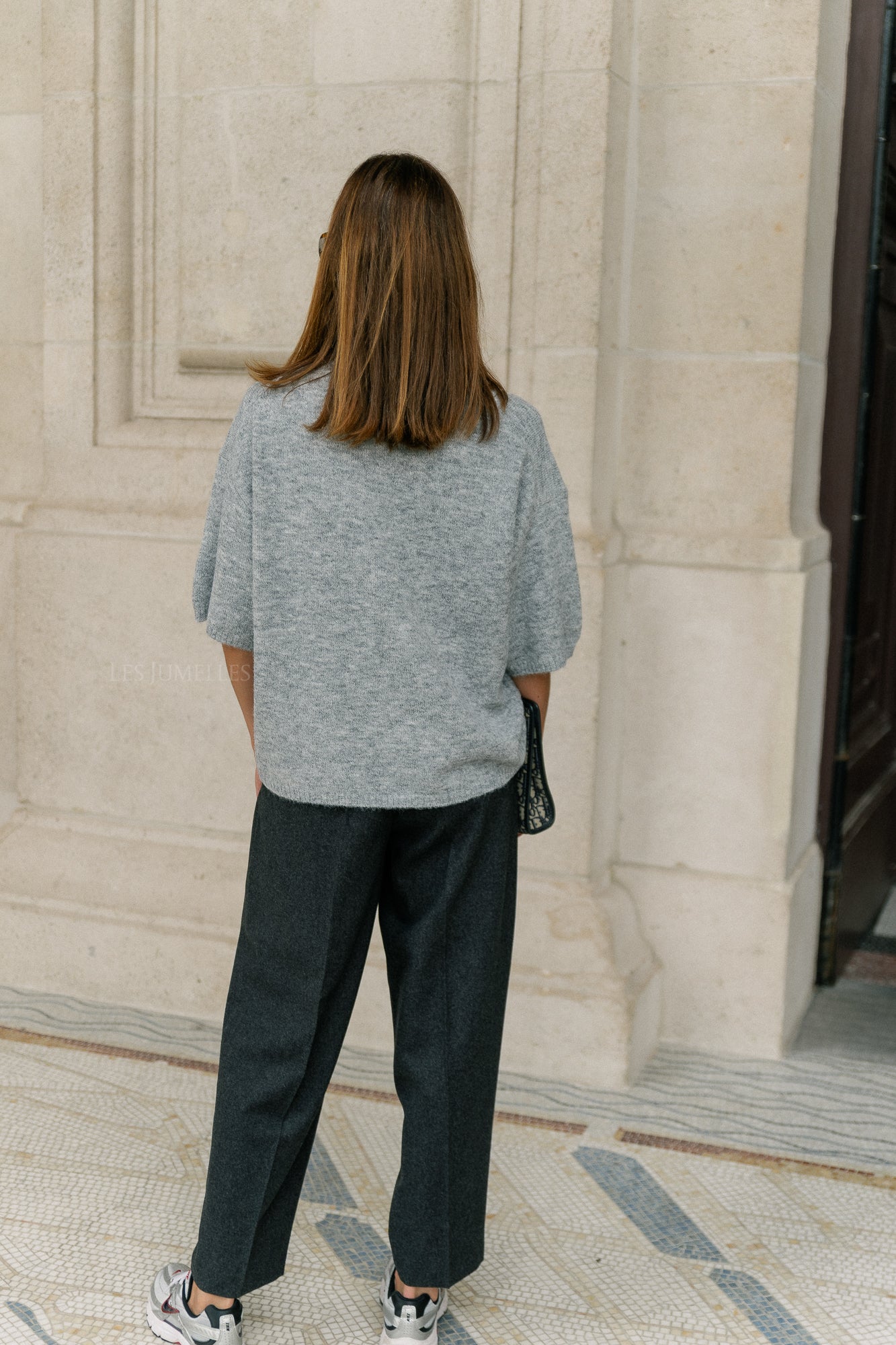 SLFBarrel Berit HW pants dark grey