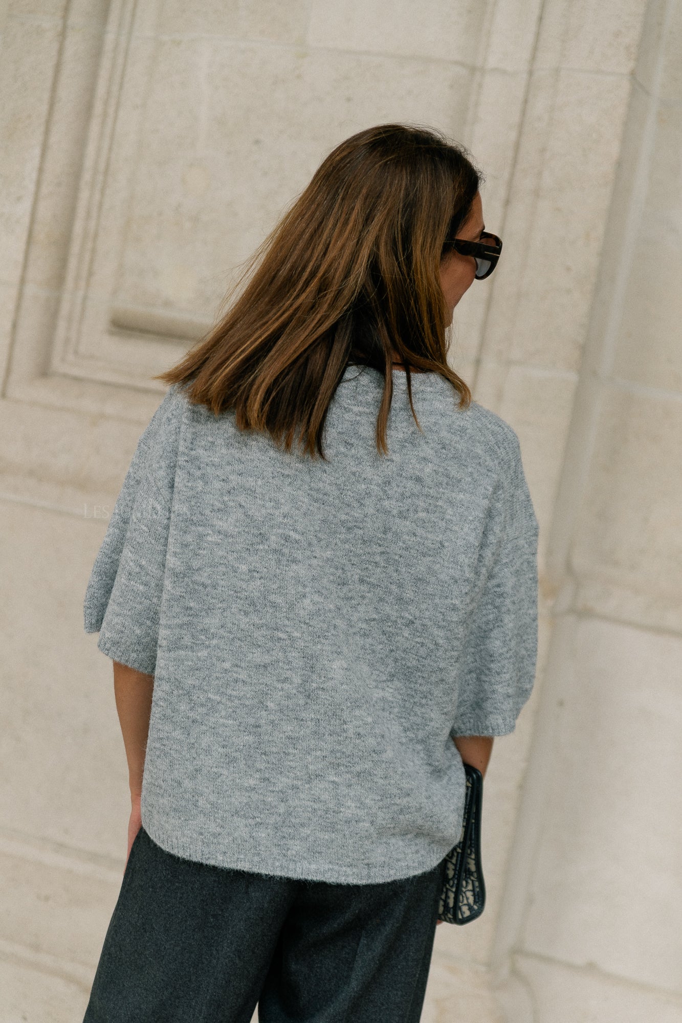 Kristine T-shirt dark grey melange