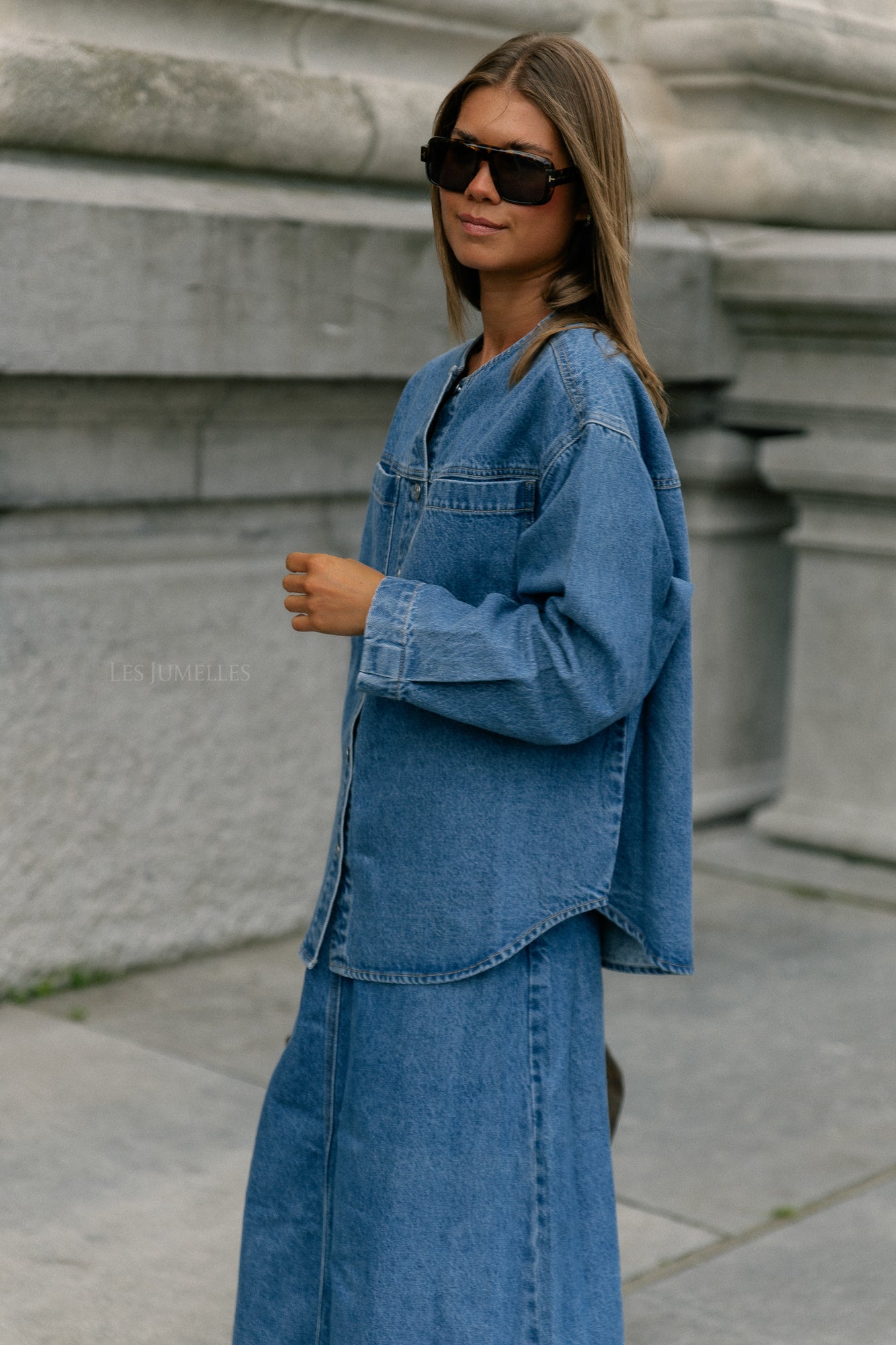 Waverly denim skirt mid blue