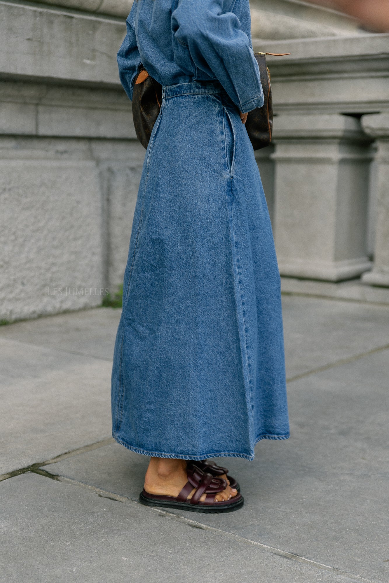 Waverly denim skirt mid blue