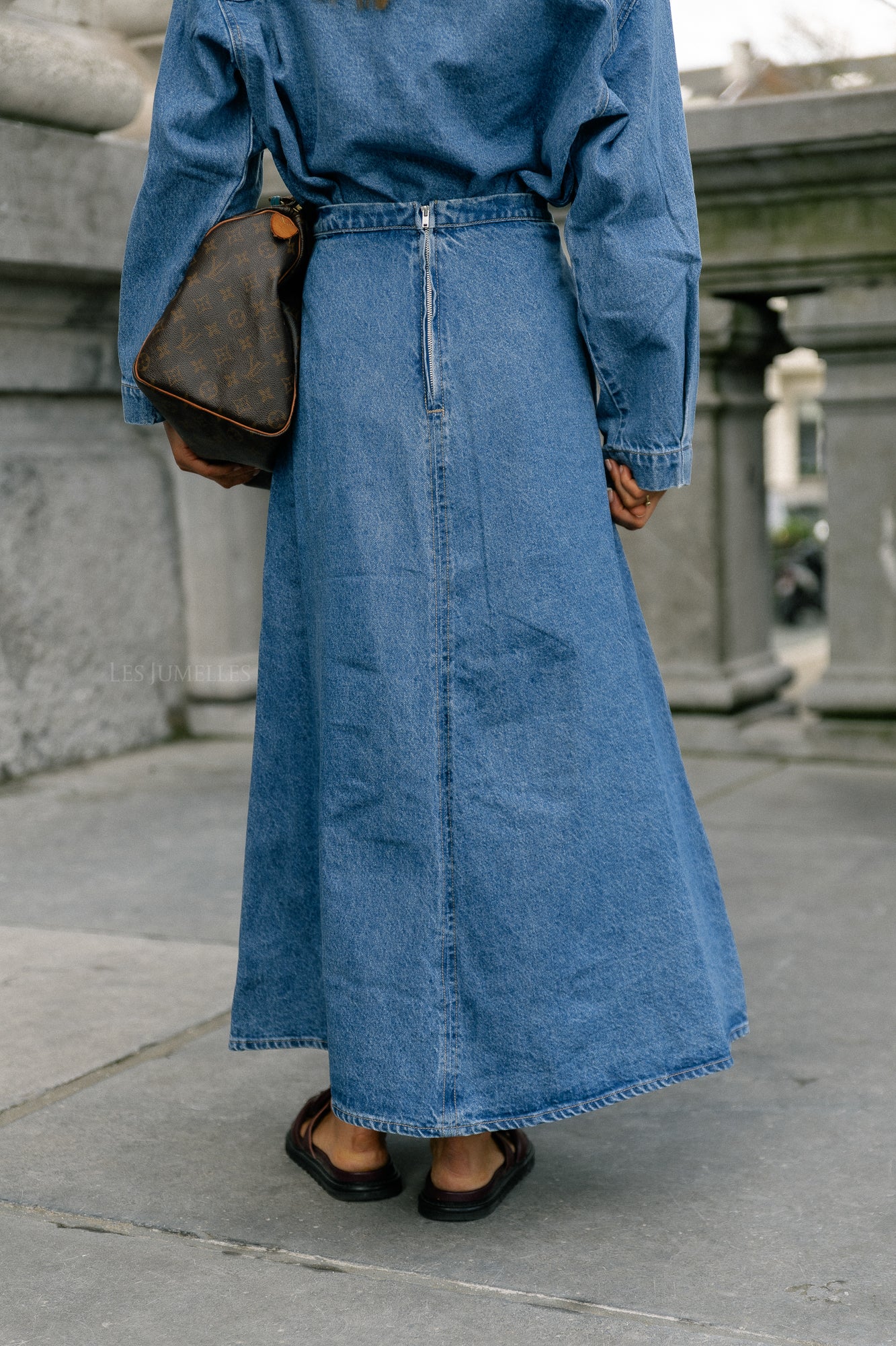 Waverly denim skirt mid blue