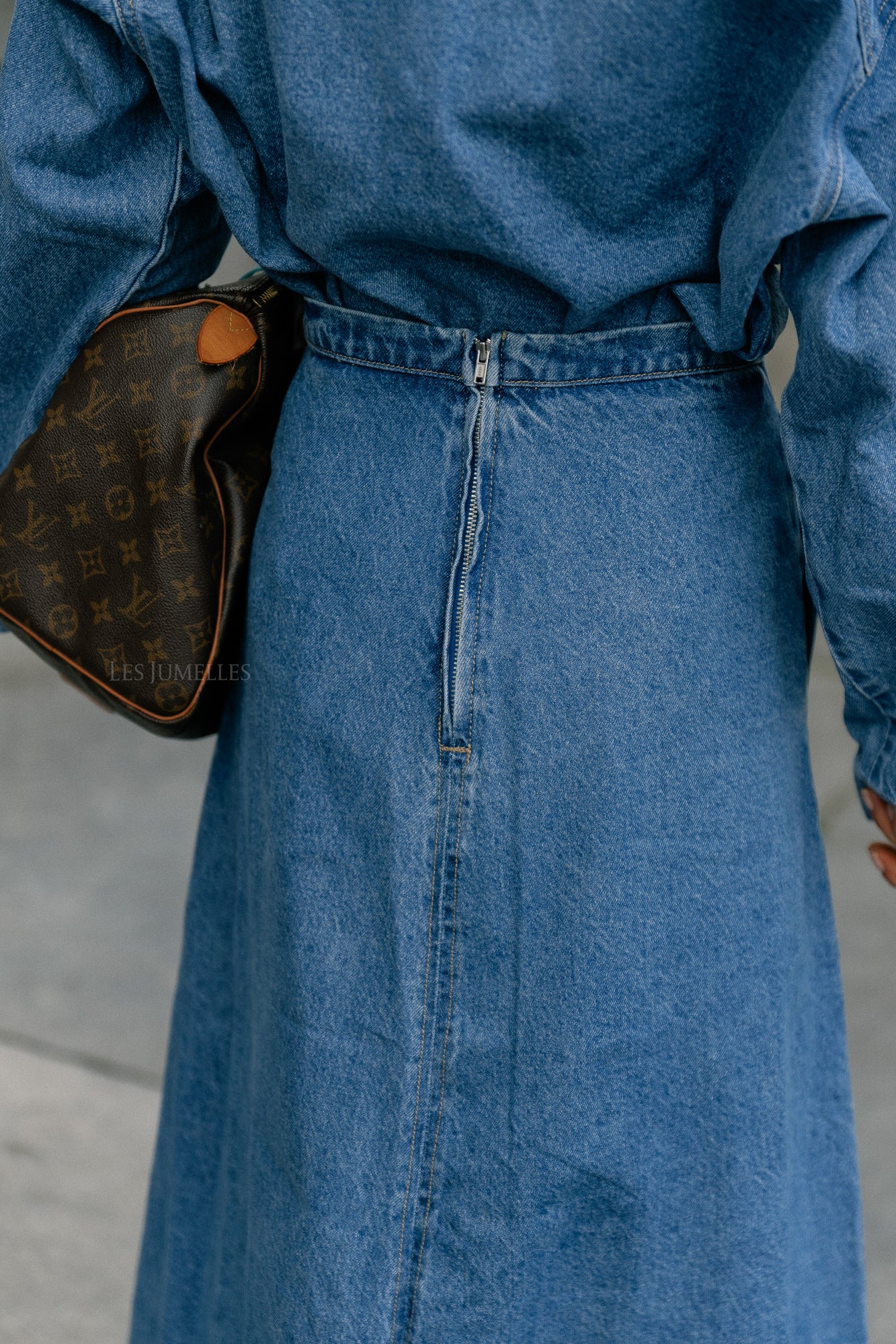 Waverly denim skirt mid blue
