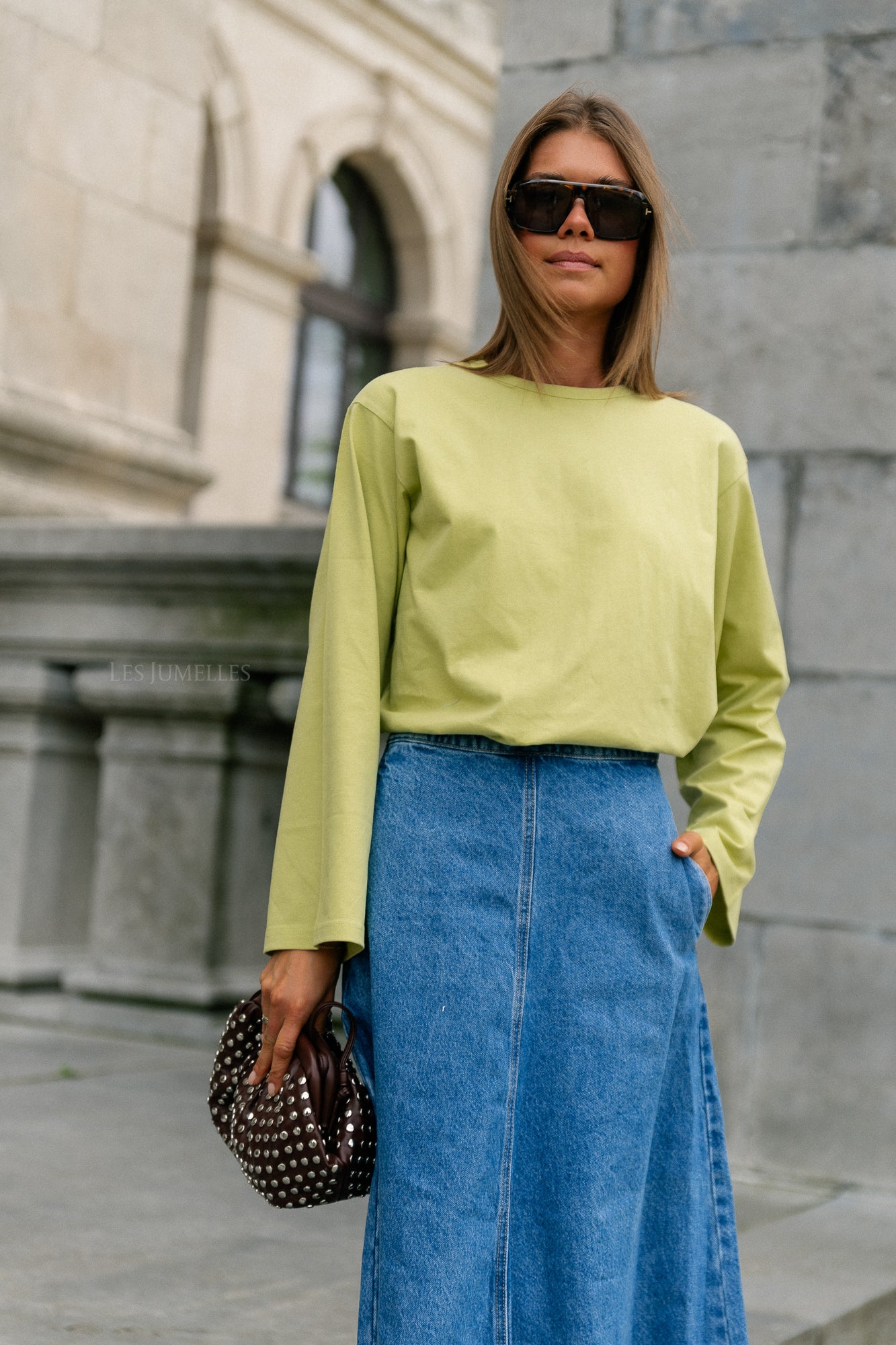 Verlee longsleeve leek green