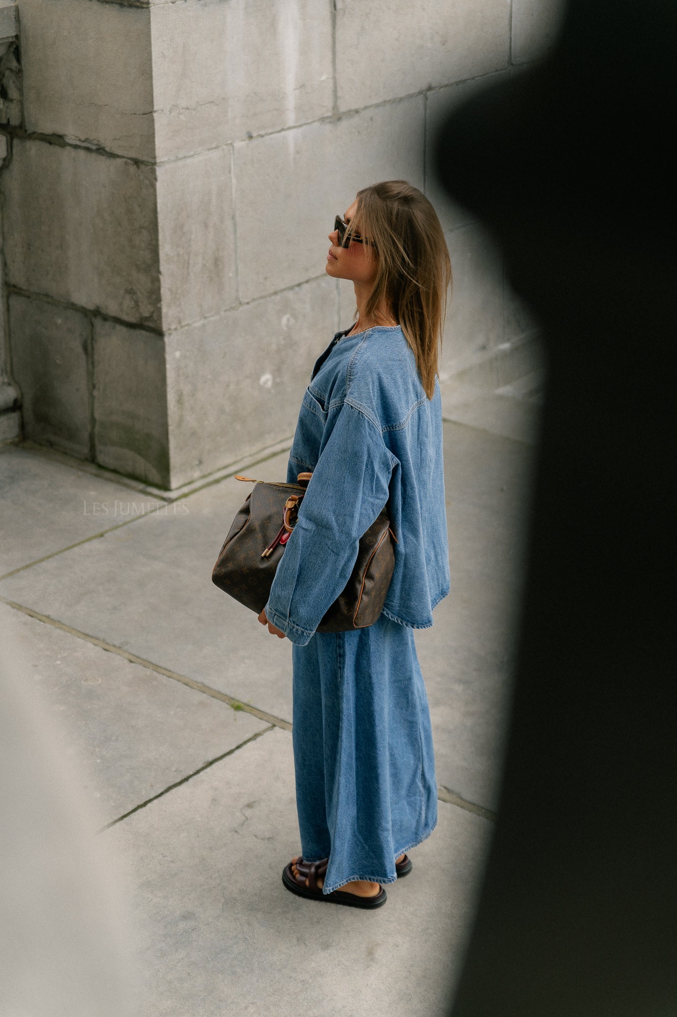 Waverly denim skirt mid blue
