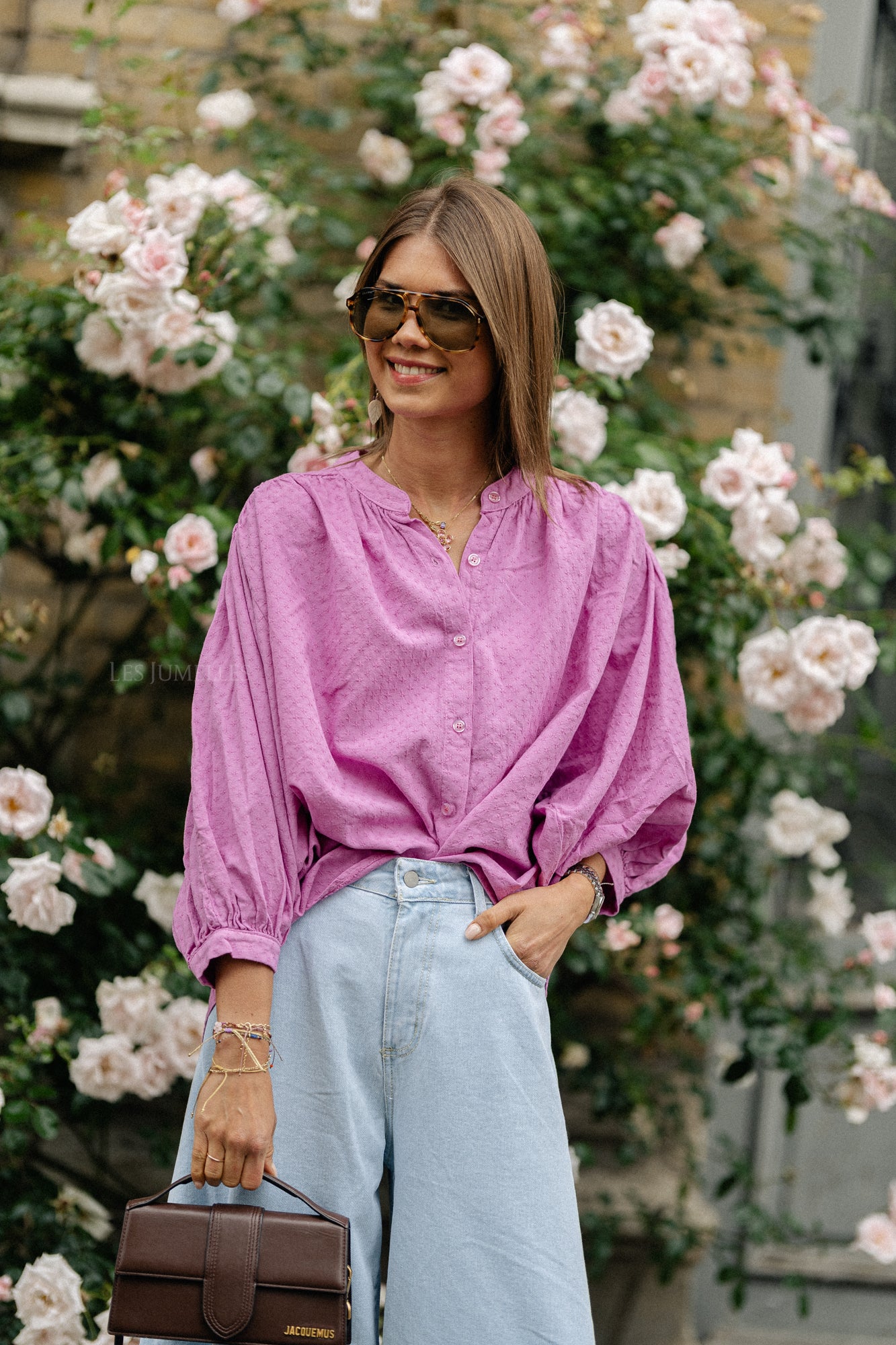 Cadie Baumwollbluse orchidee