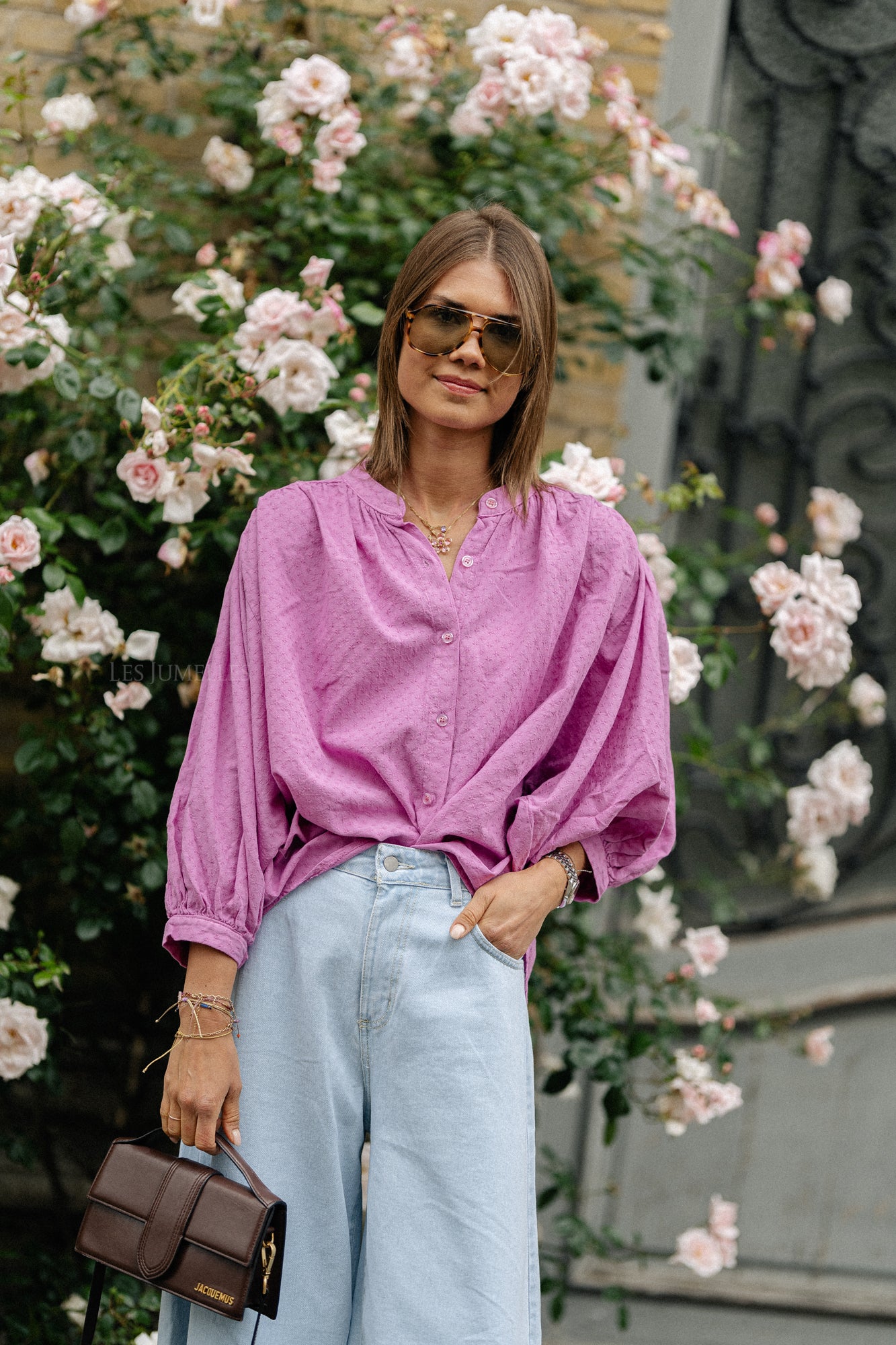 Cadie Baumwollbluse orchidee