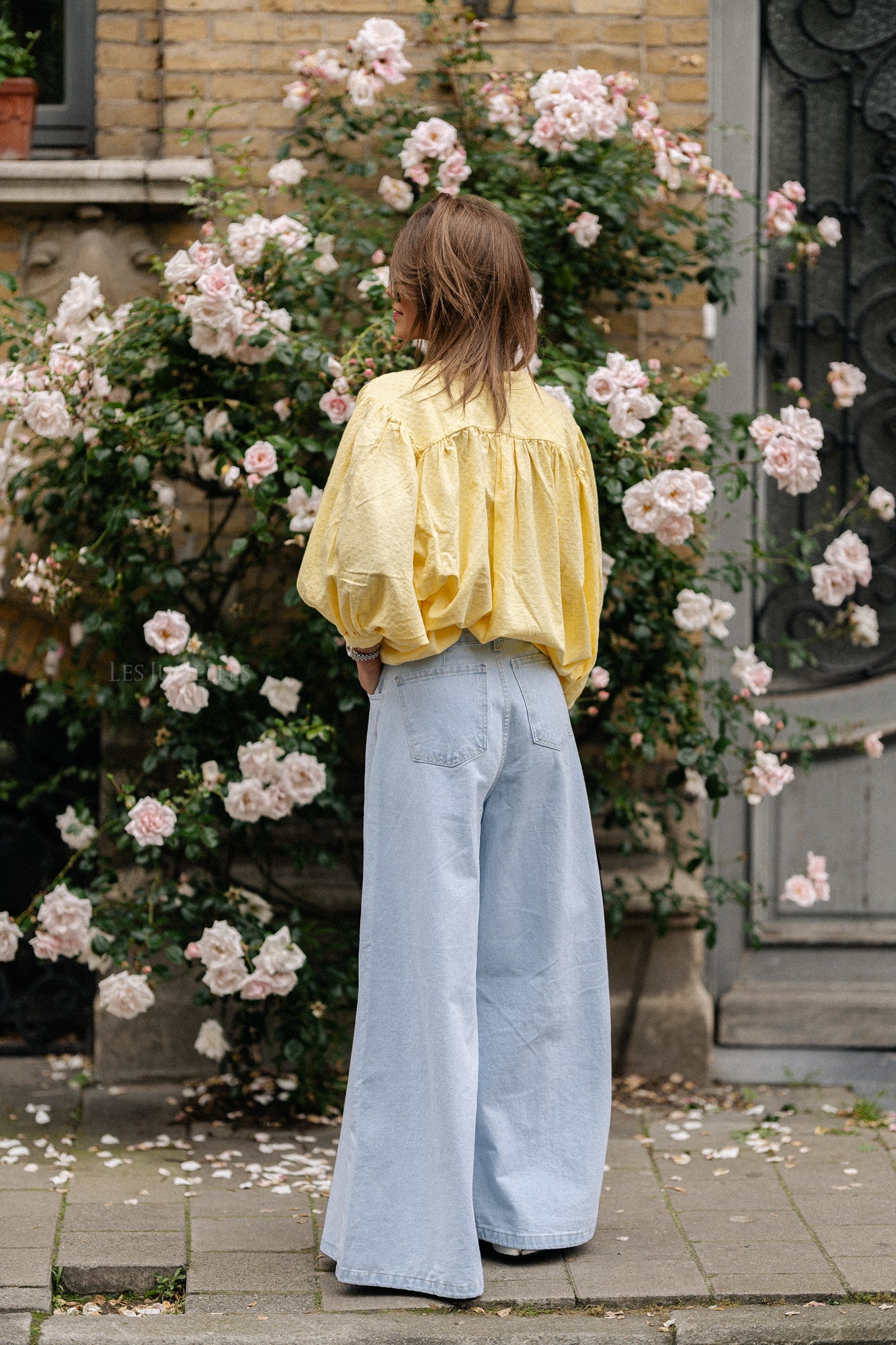 Cadie Baumwollbluse gelb