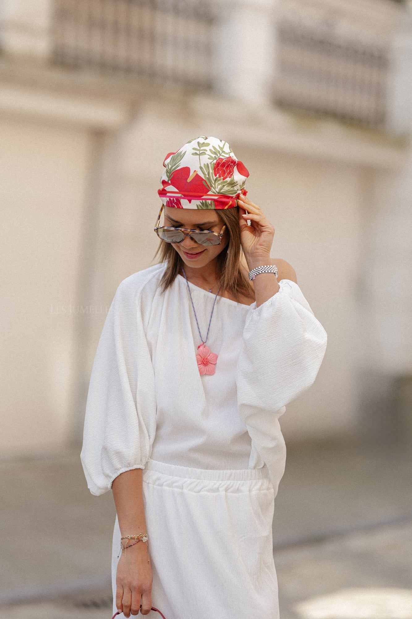 Aubrey Off-Shoulder Bluse Weiß