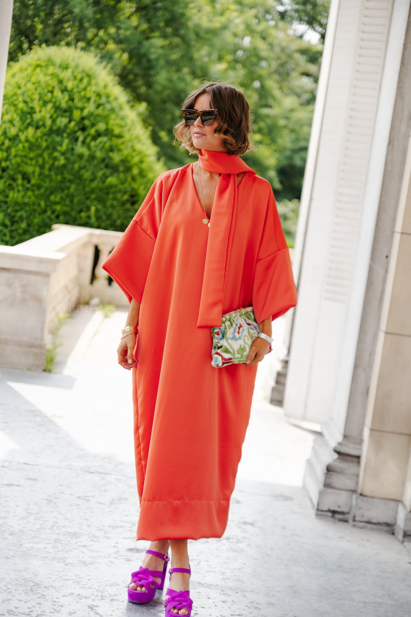 <tc>Robe longue Imke corail</tc>