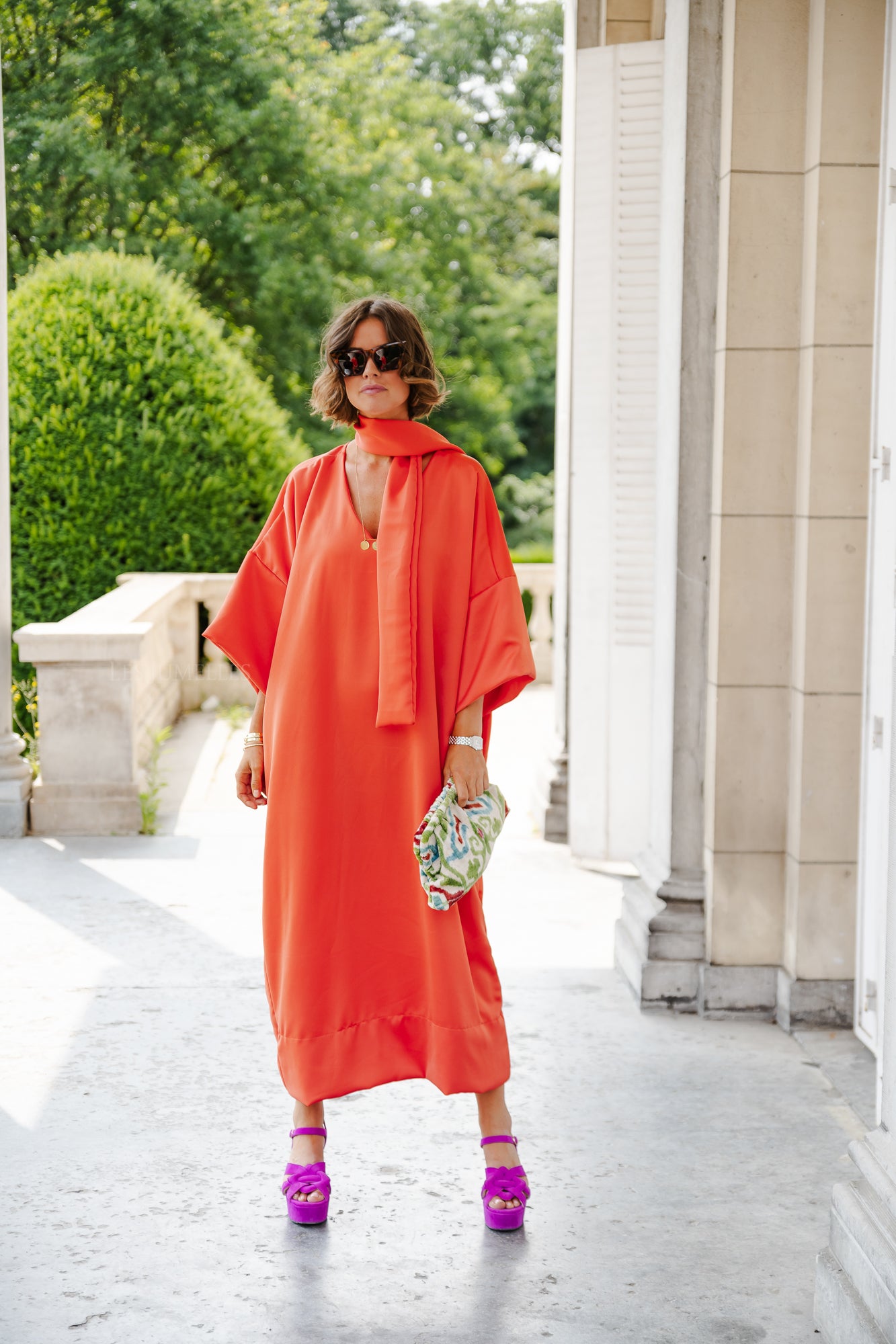 <tc>Robe longue Imke corail</tc>