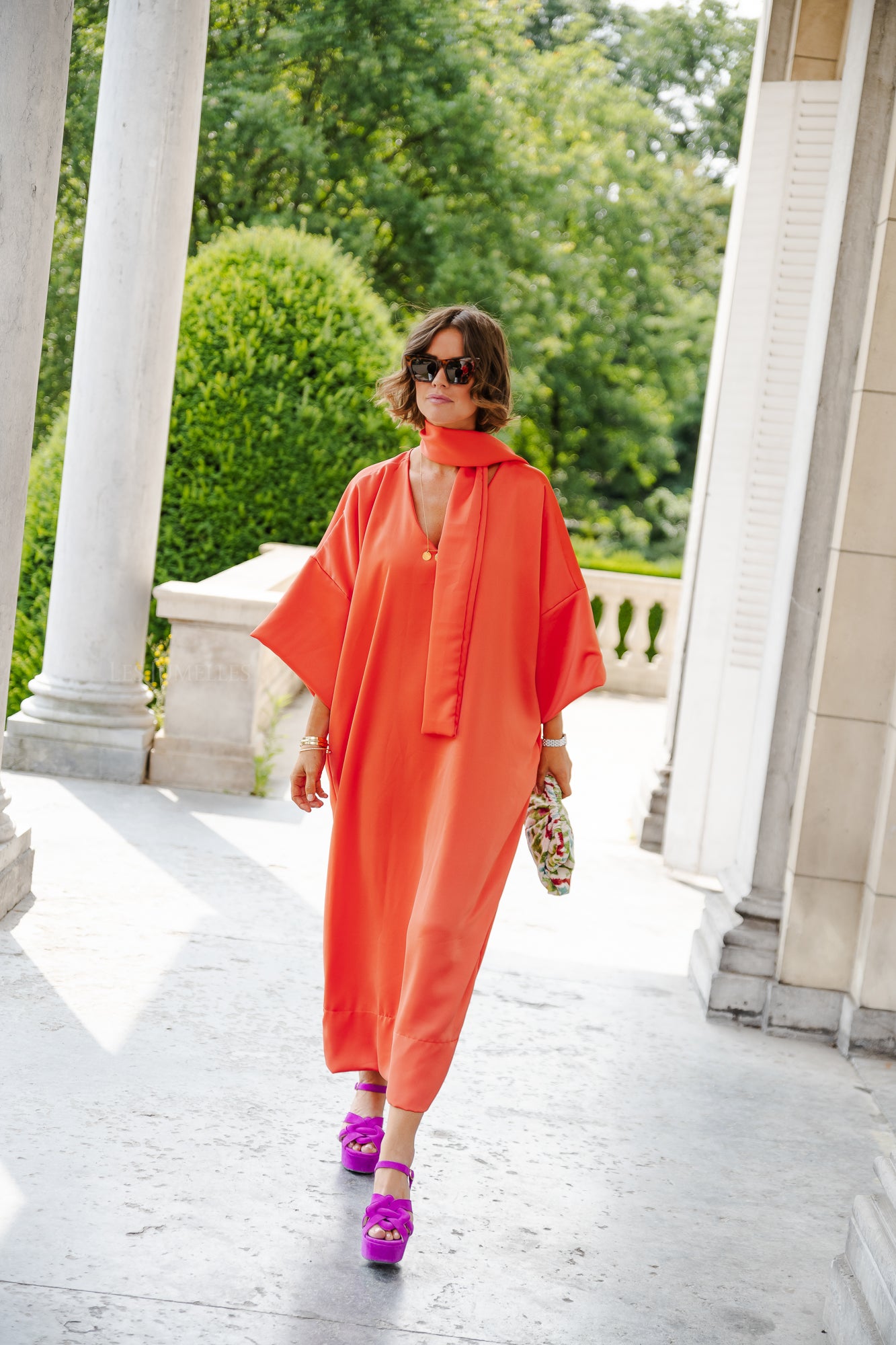 <tc>Robe longue Imke corail</tc>