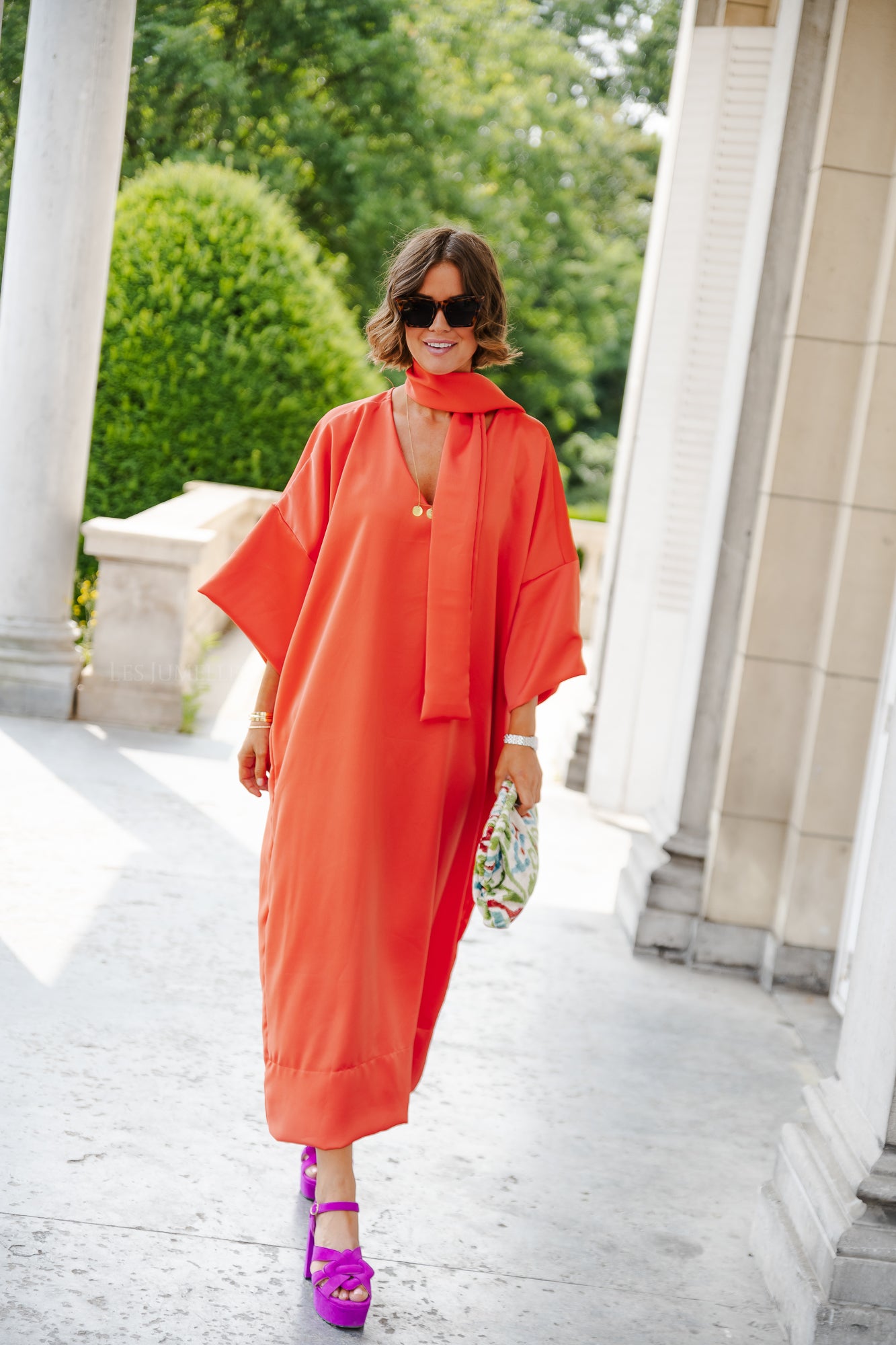 <tc>Robe longue Imke corail</tc>