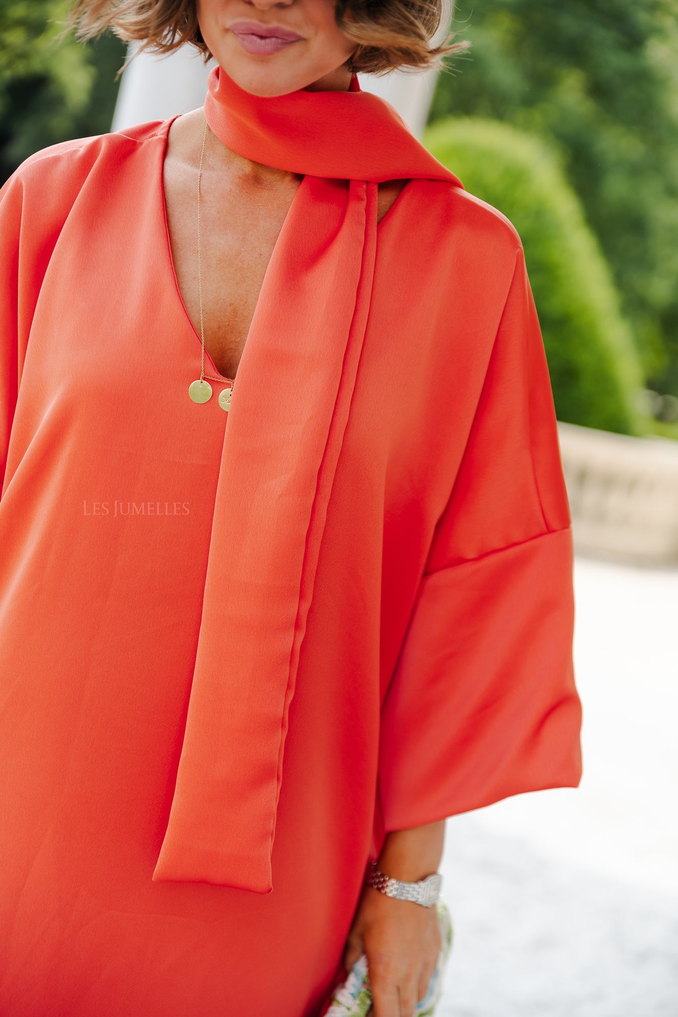 <tc>Robe longue Imke corail</tc>