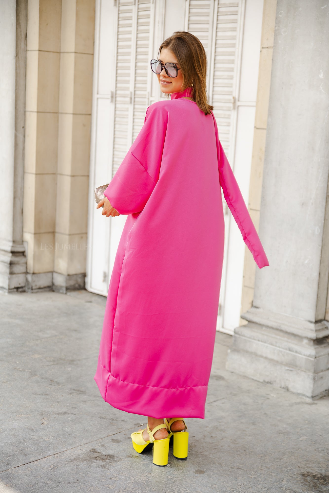 <tc>Robe longue Imke fuchsia</tc>