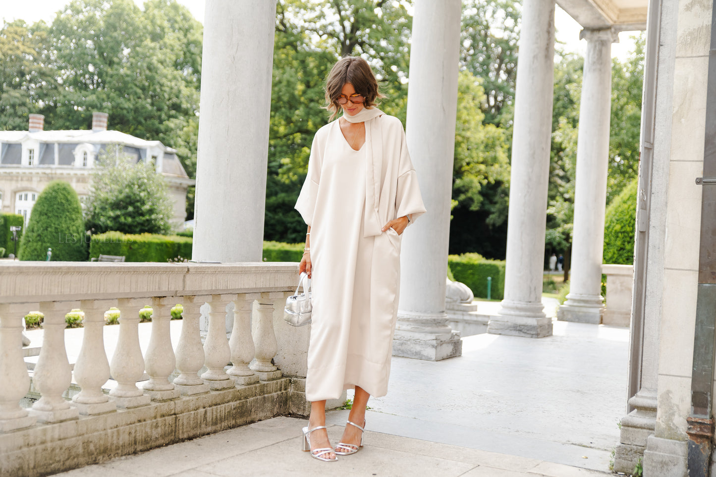 Imke long dress light beige