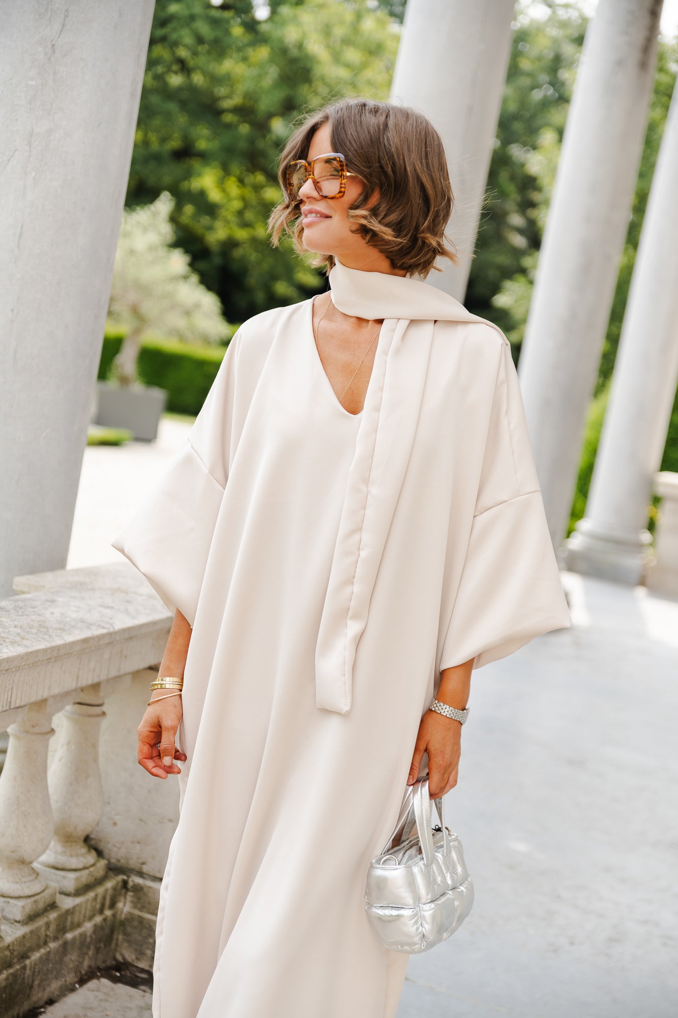Imke long dress light beige