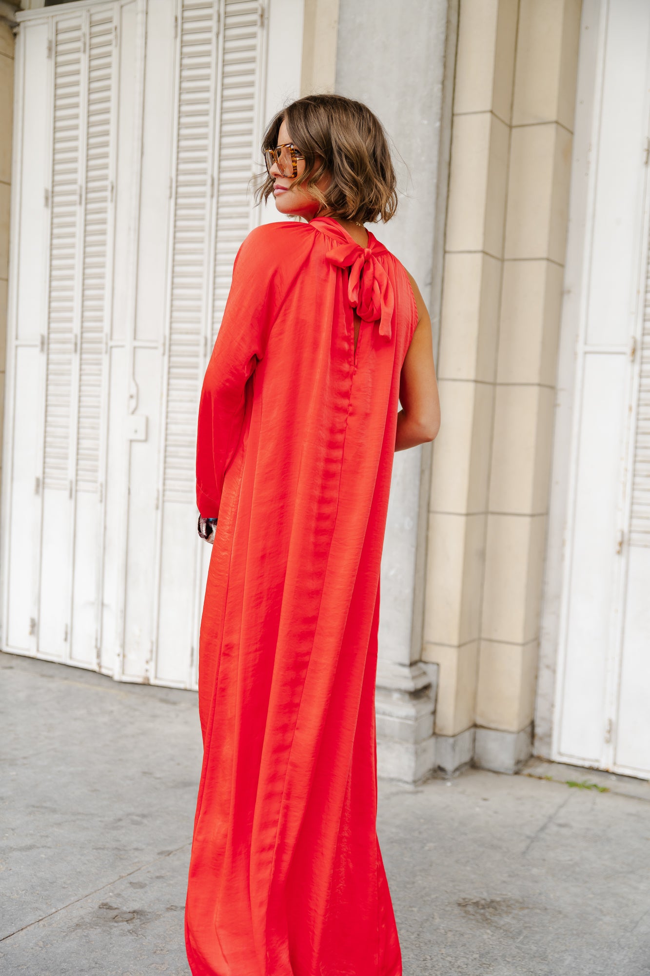 <tc>Chloe ein Schulter langes Kleid orange</tc>