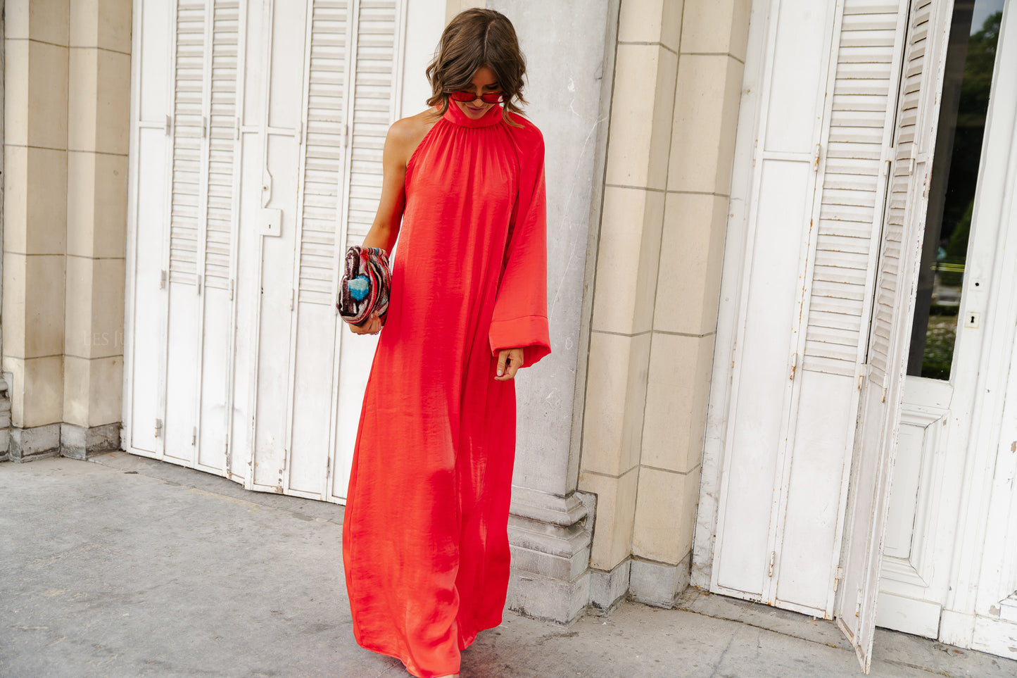 <tc>Chloe ein Schulter langes Kleid orange</tc>