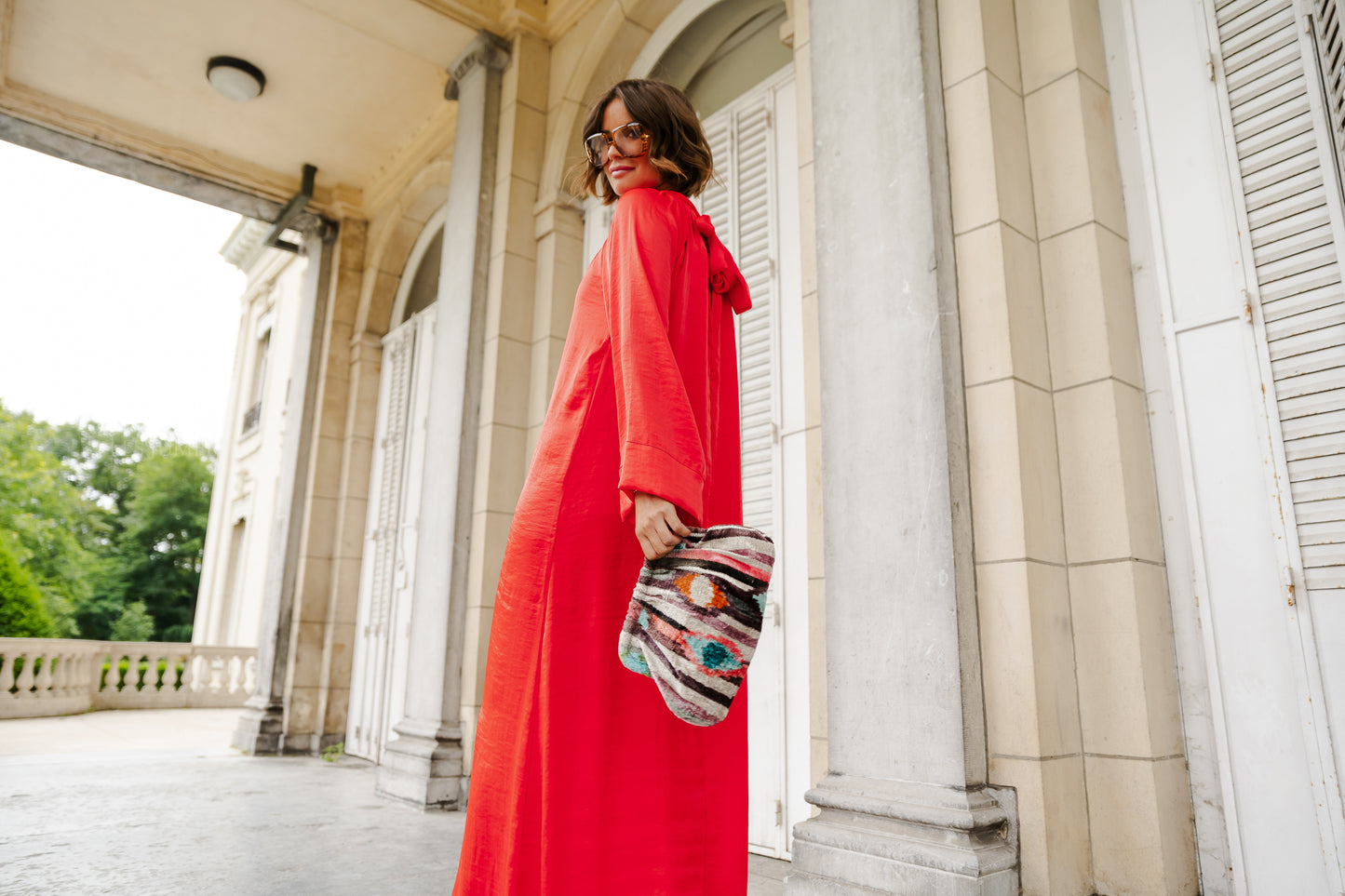 <tc>Chloe ein Schulter langes Kleid orange</tc>