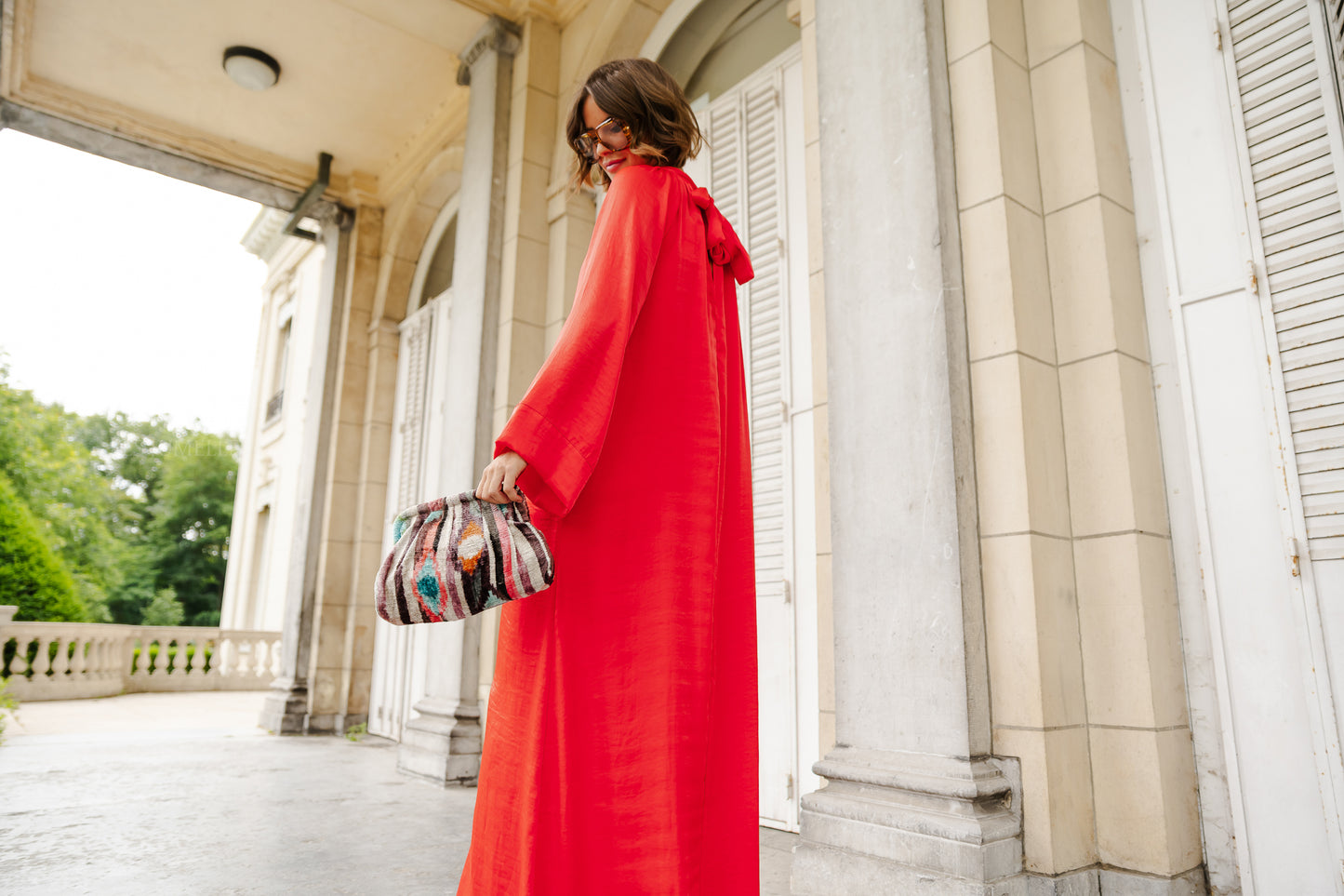 <tc>Chloe ein Schulter langes Kleid orange</tc>