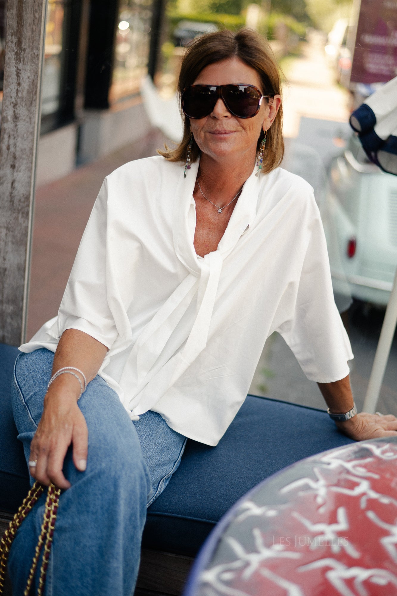 YASKaren 3/4 top star white