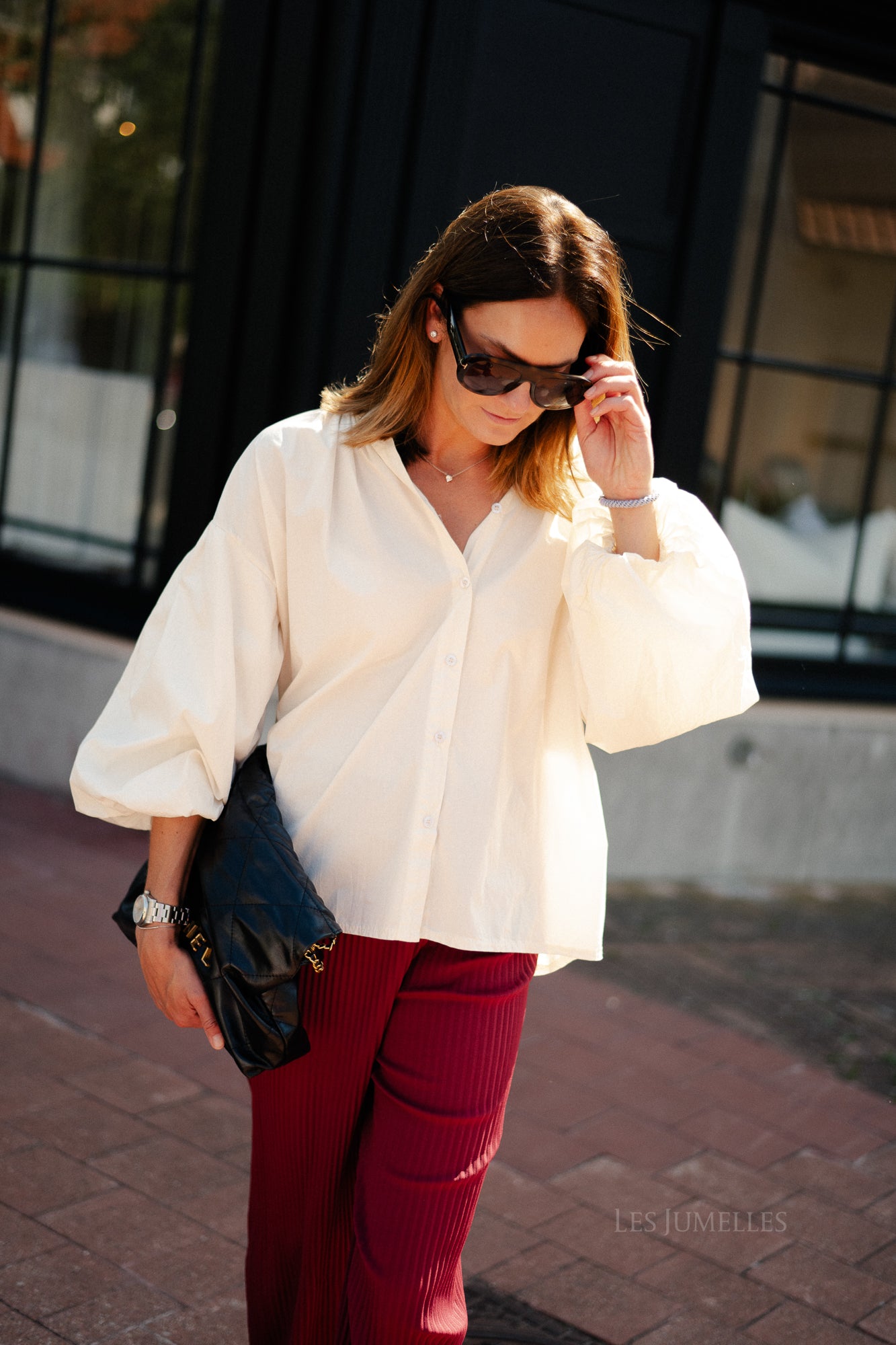 Macy LS blouse ecru
