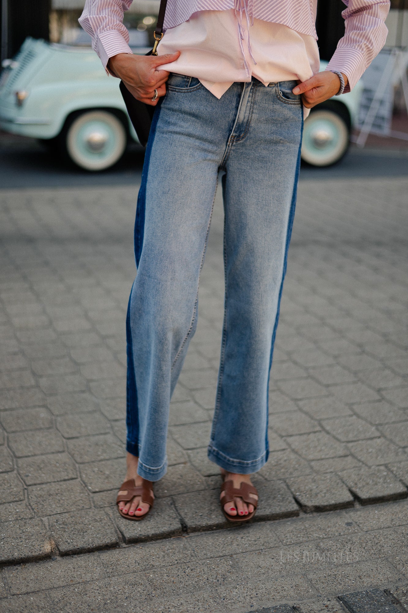 YASPamela HW jeans medium blue