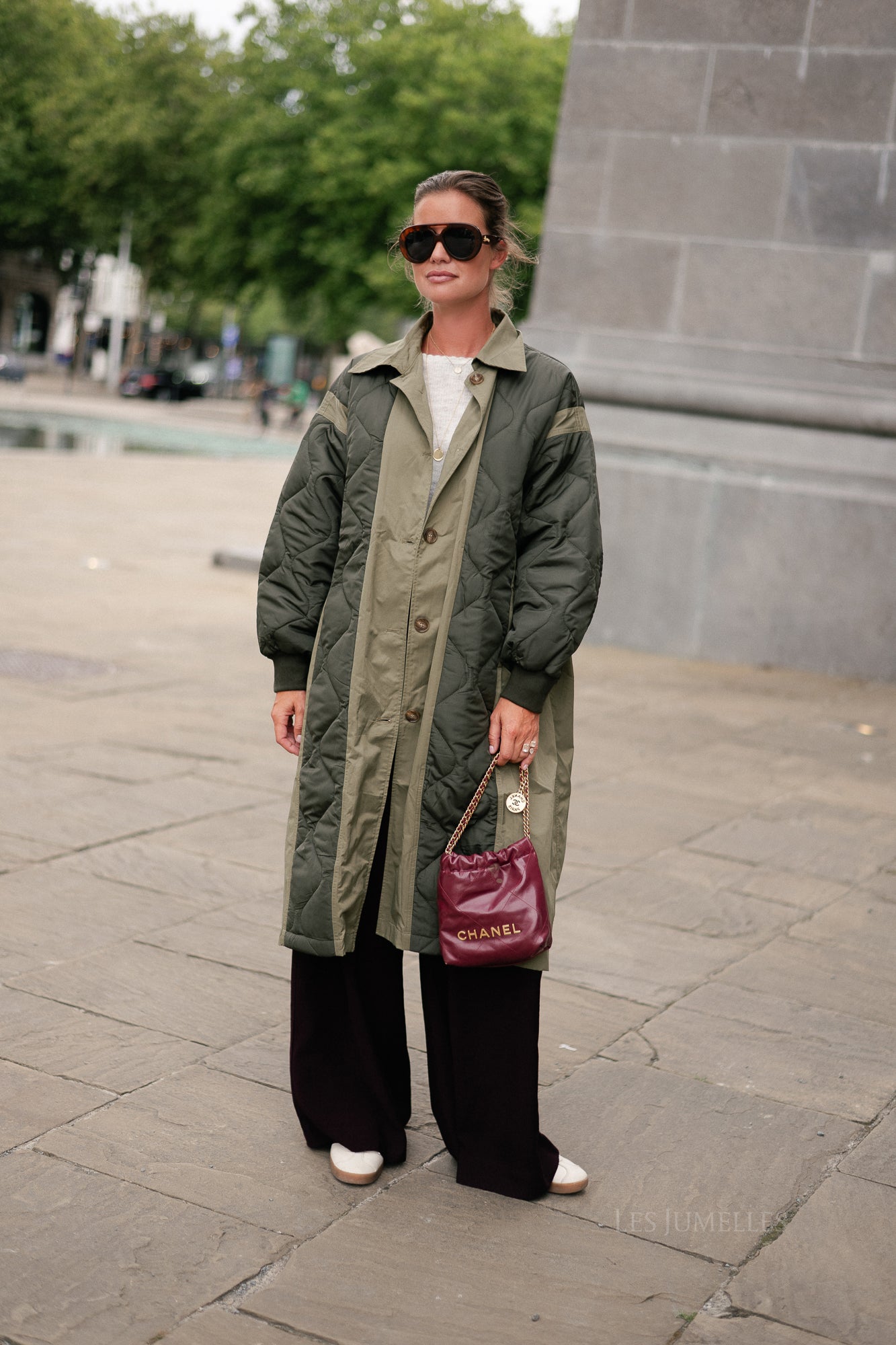 Axelle quilted coat khaki