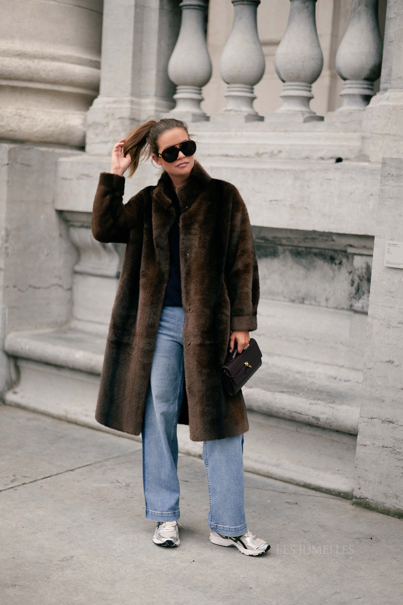 Marie faux fur coat brown