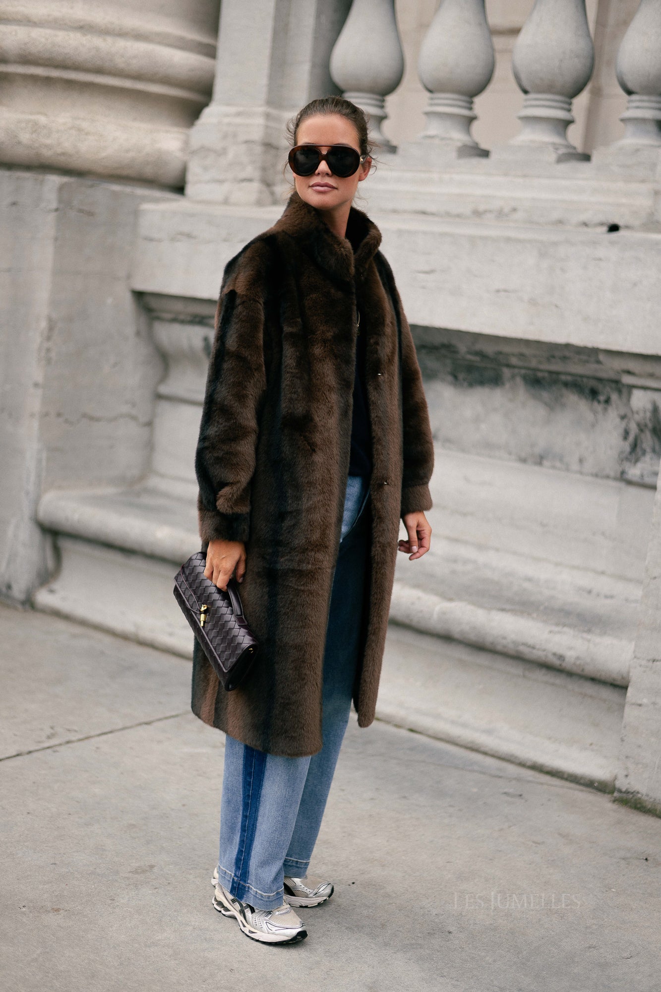 Marie faux fur coat brown