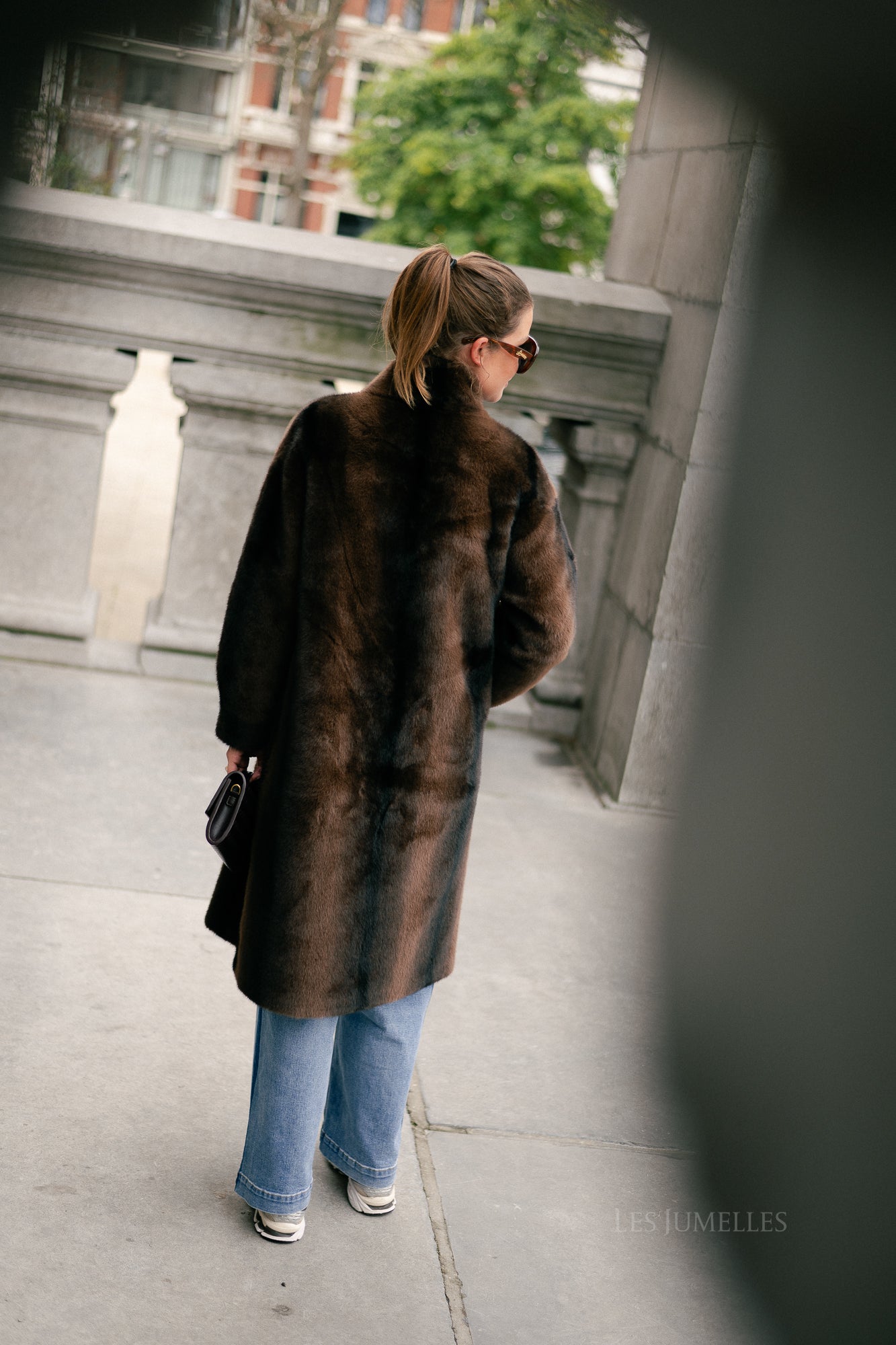 Marie faux fur coat brown