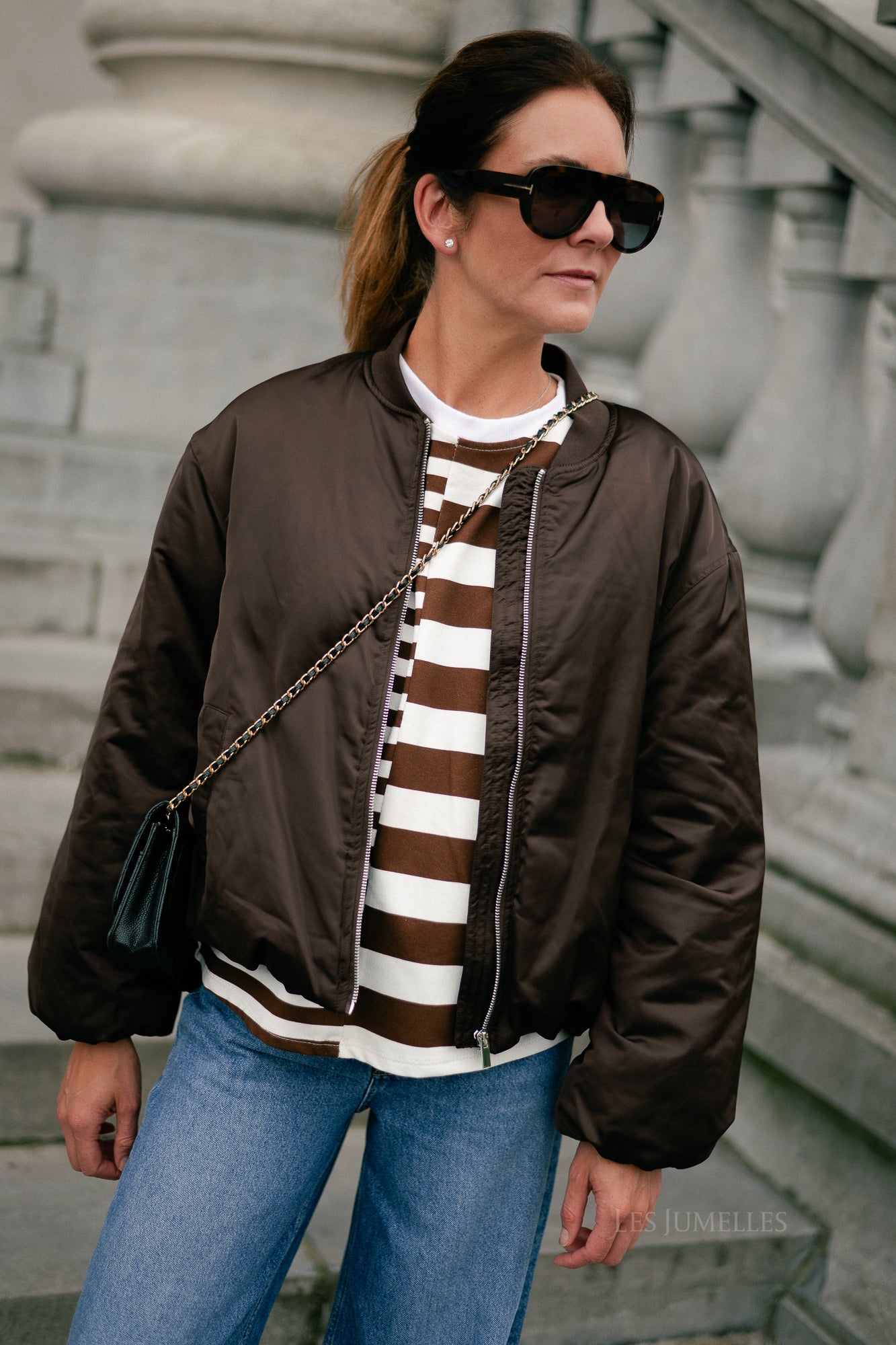 VIBillie L/S bomber jacket coffee bean