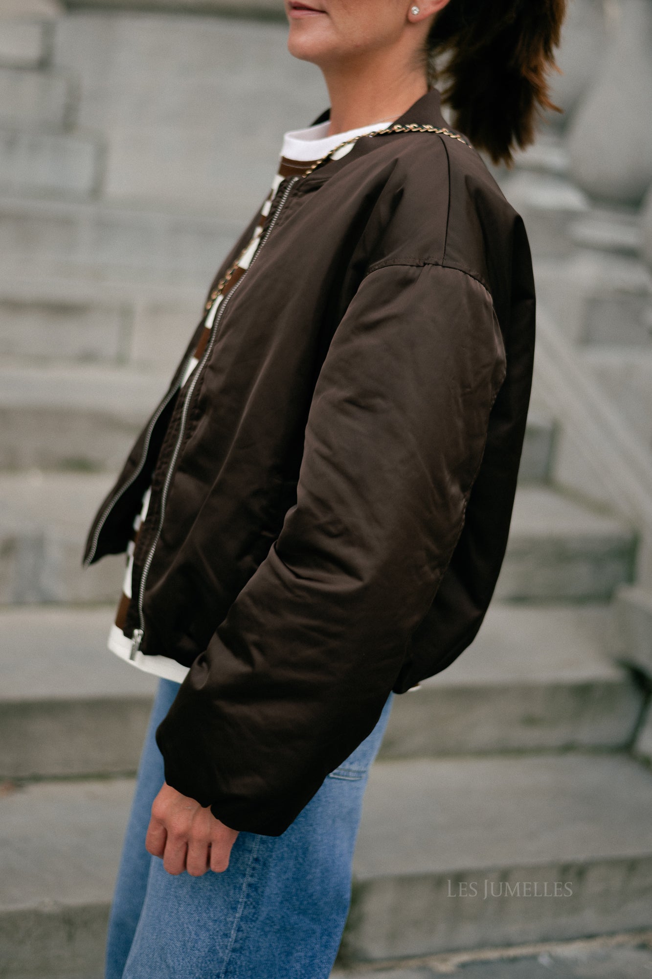 VIBillie L/S bomber jacket coffee bean