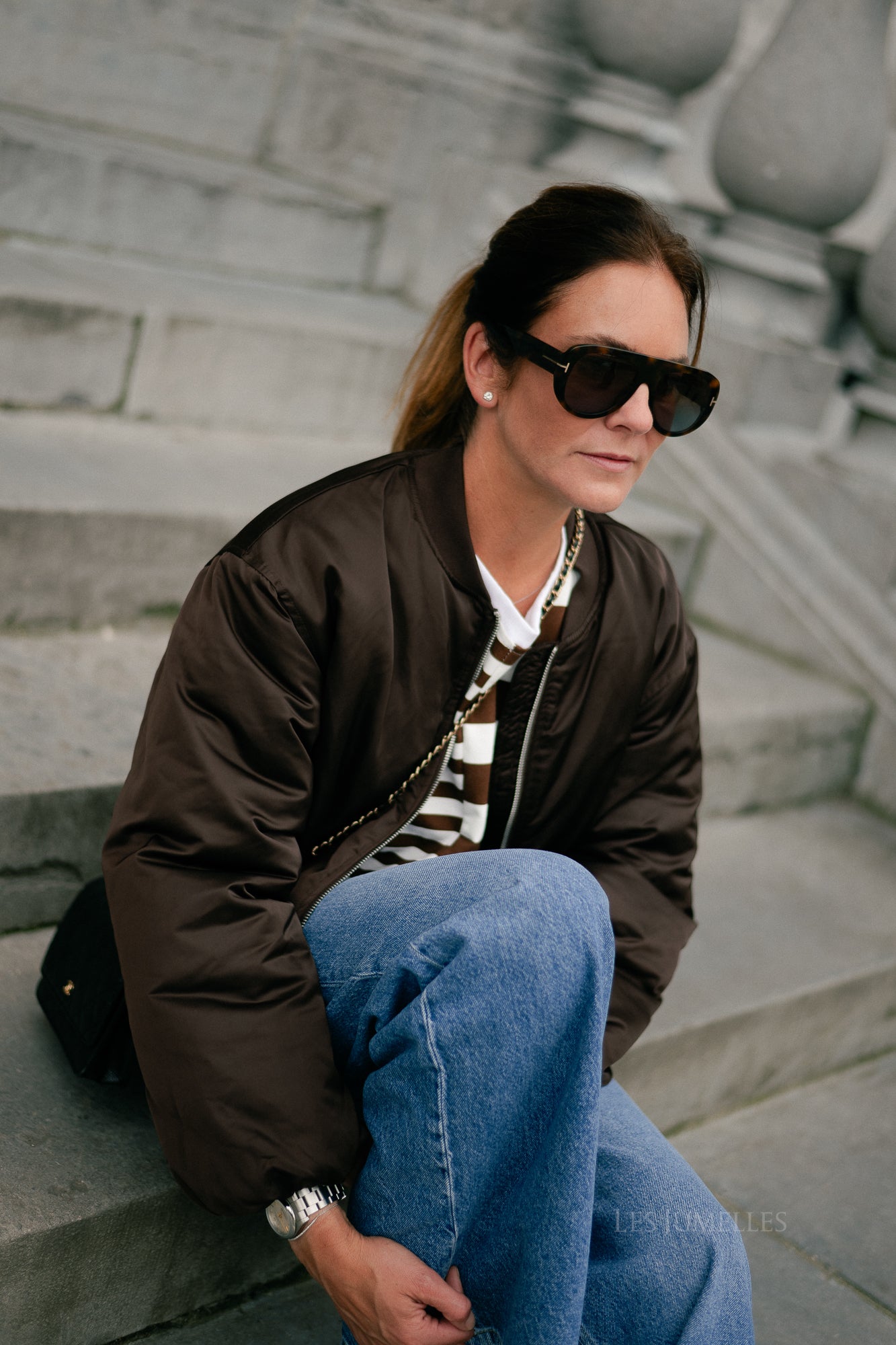 VIBillie L/S bomber jacket coffee bean