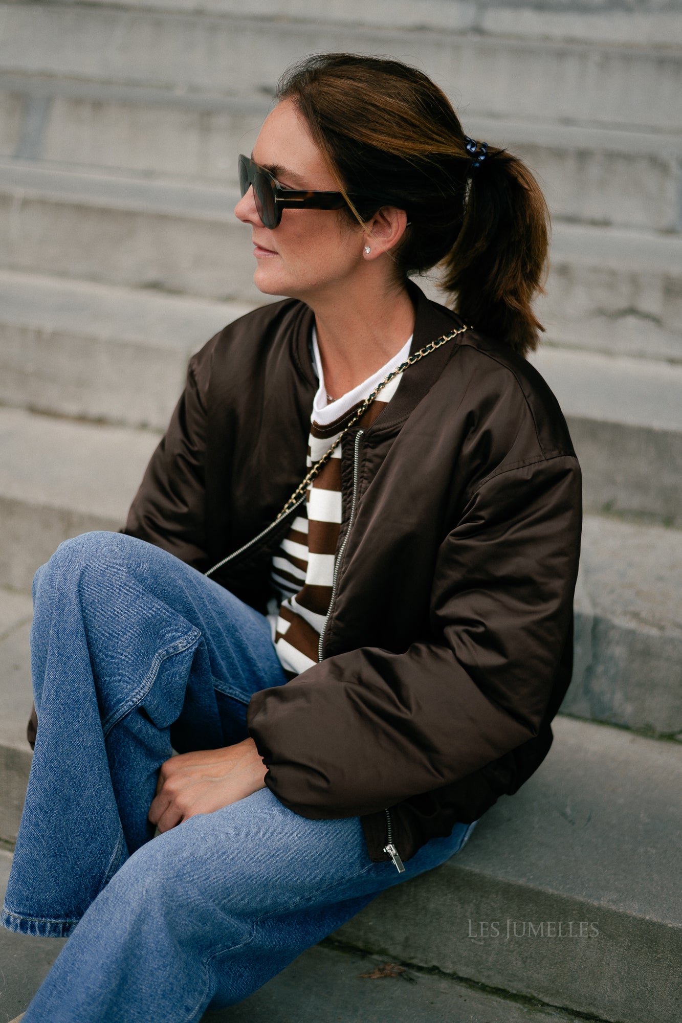 VIBillie L/S bomber jacket coffee bean