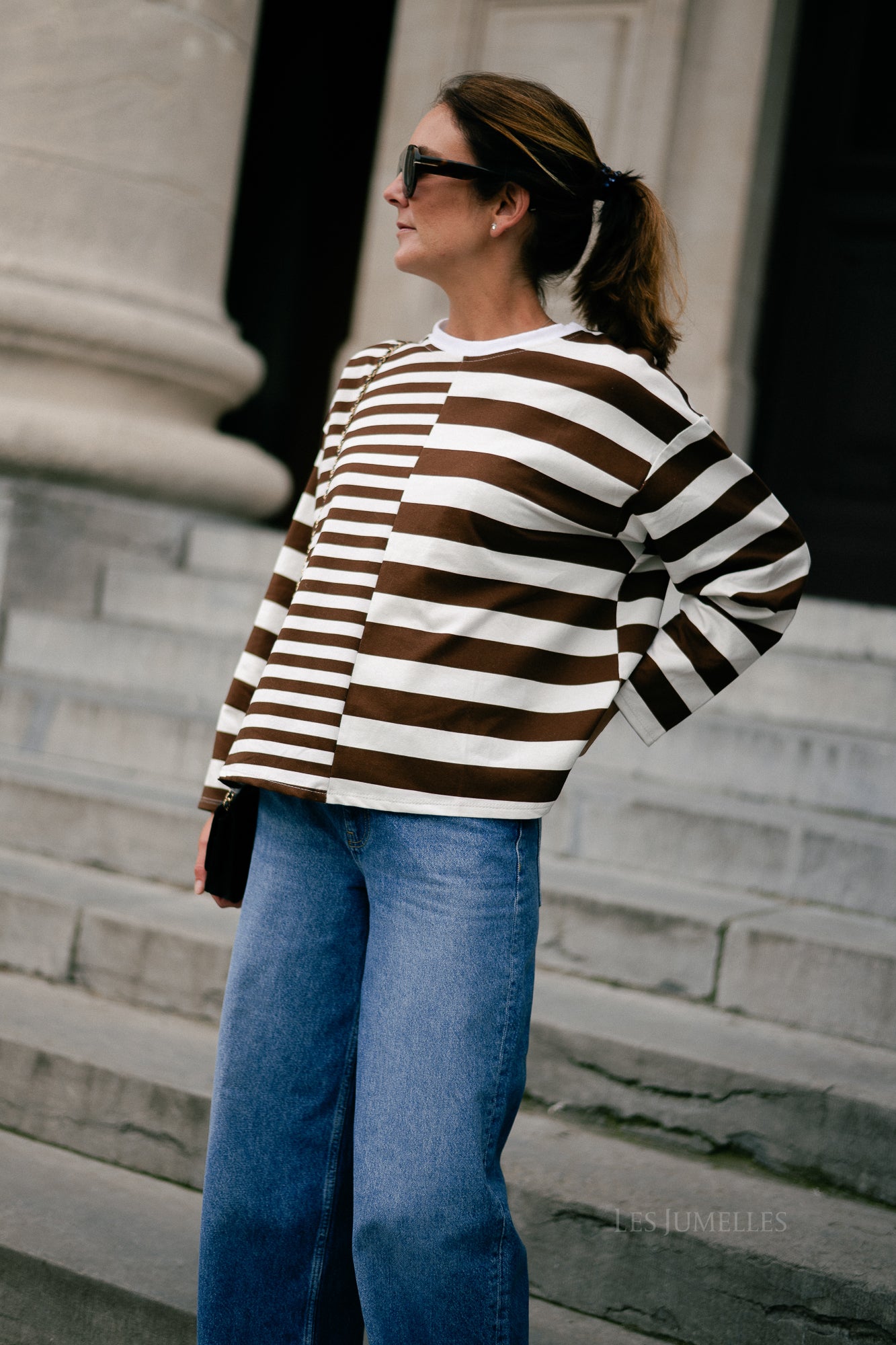 Teonna striped longsleeve brown