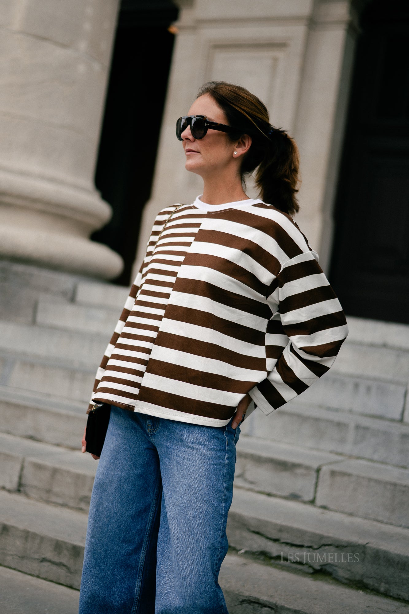 Teonna striped longsleeve brown